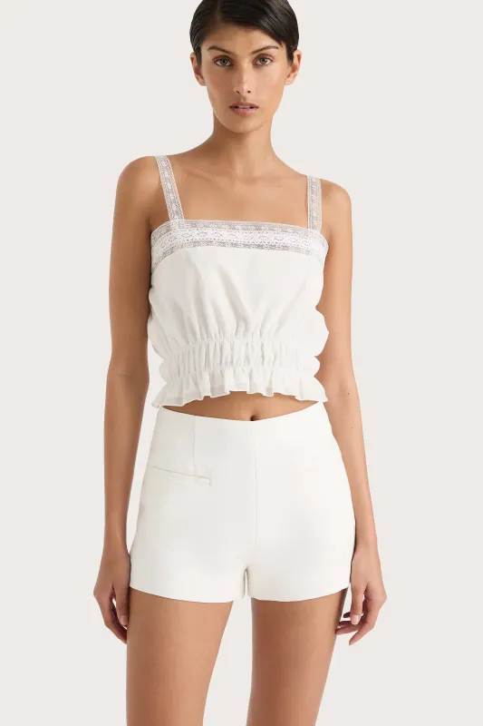 Camille Top White sold by Faithfull the Brand