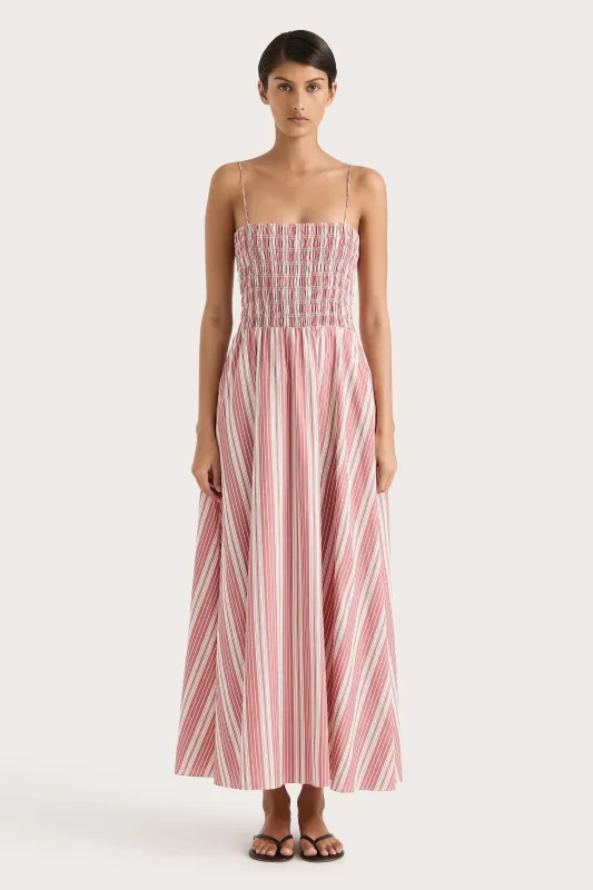 Lida Maxi Dress Cherry Stripe sold by Faithfull the Brand
