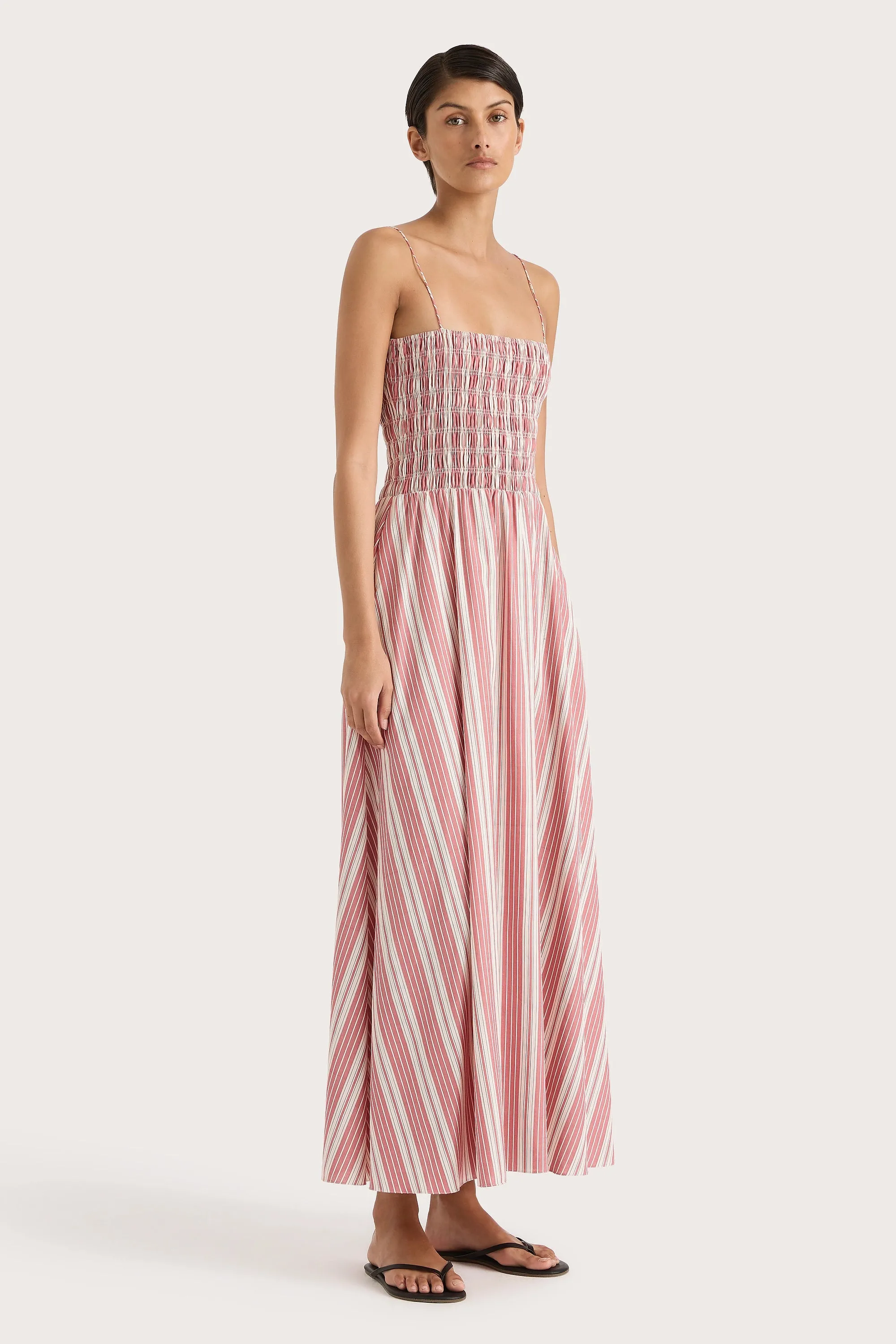 Lida Maxi Dress Cherry Stripe - Final Sale sold by Faithfull the Brand product image thumbnail 4