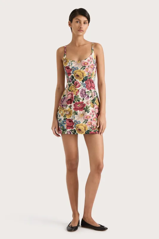 Sanne Mini Dress Colette Floral Multi sold by Faithfull the Brand