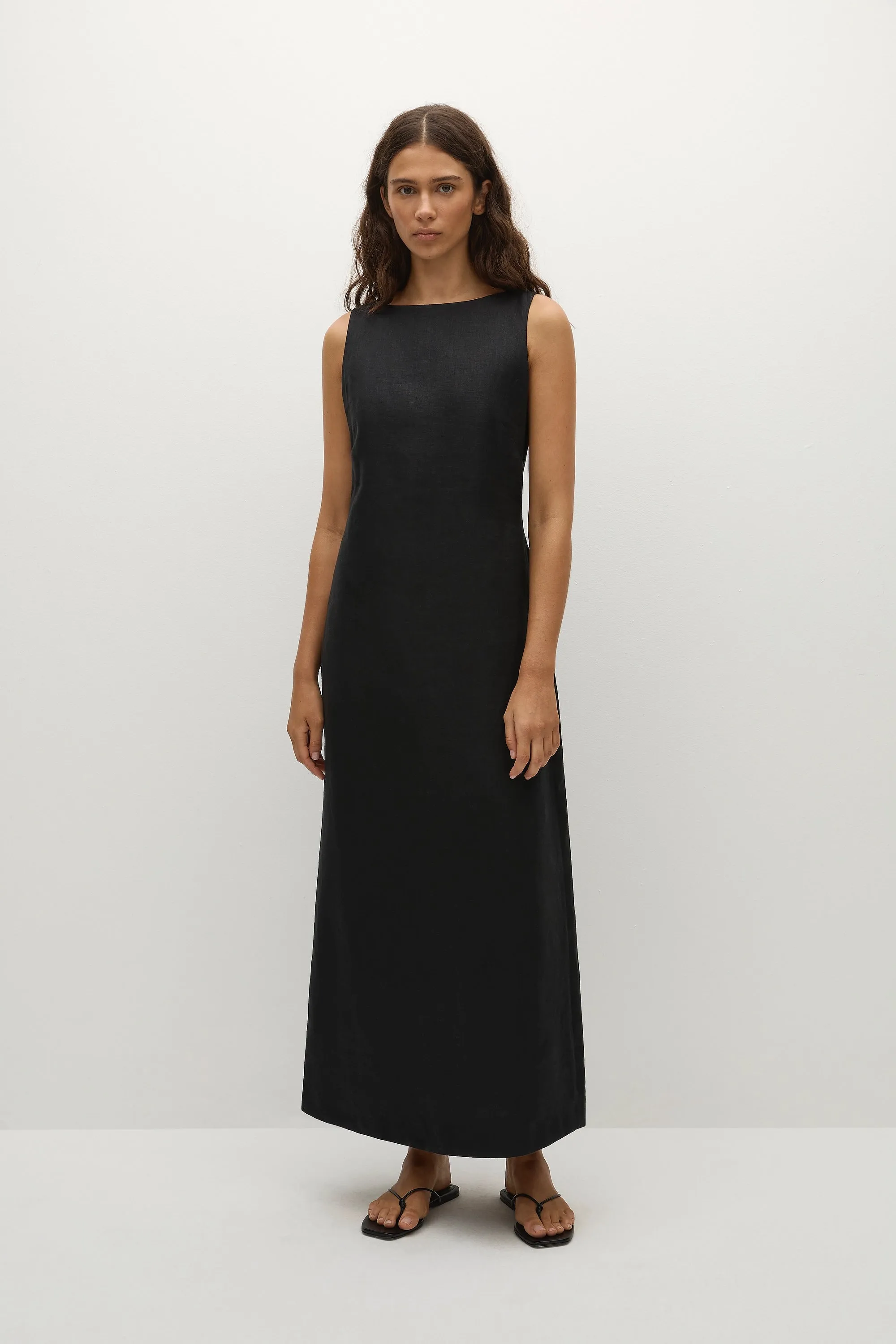 Taylor Midi Dress Black sold by Faithfull the Brand