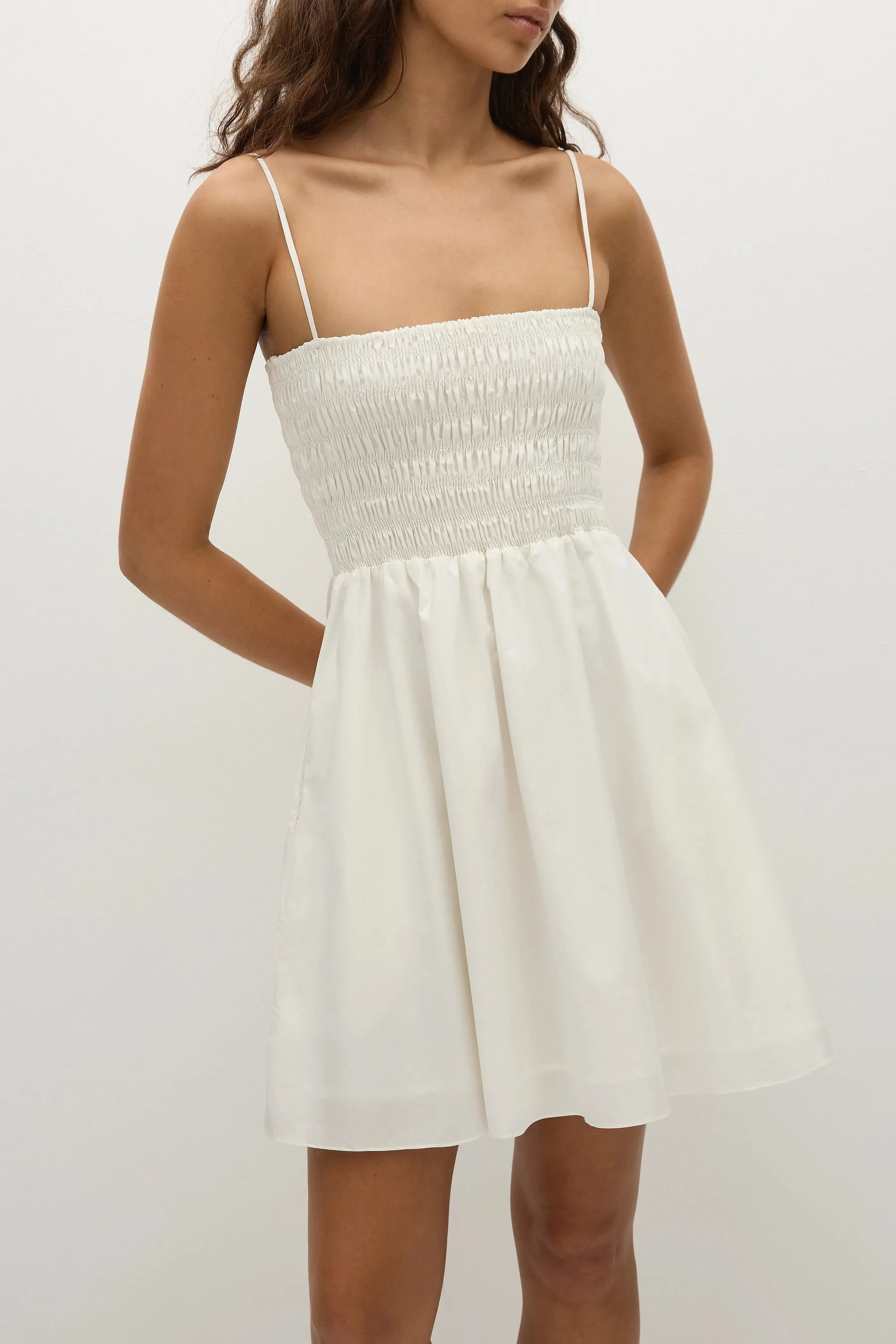 Jean Mini Dress White sold by Faithfull the Brand product image thumbnail 2
