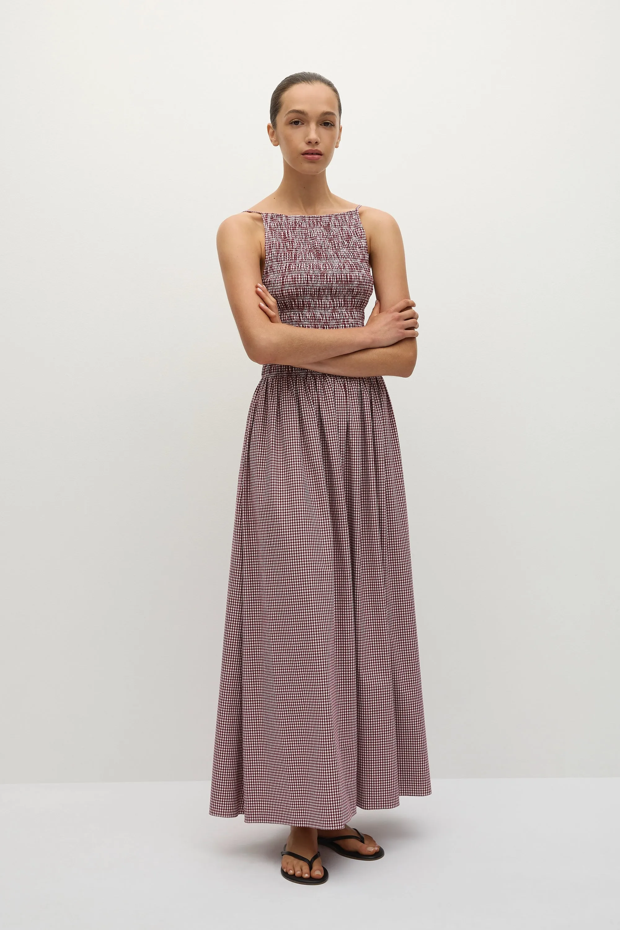 Laia Maxi Dress Gingham Deep Red sold by Faithfull the Brand product image thumbnail 3