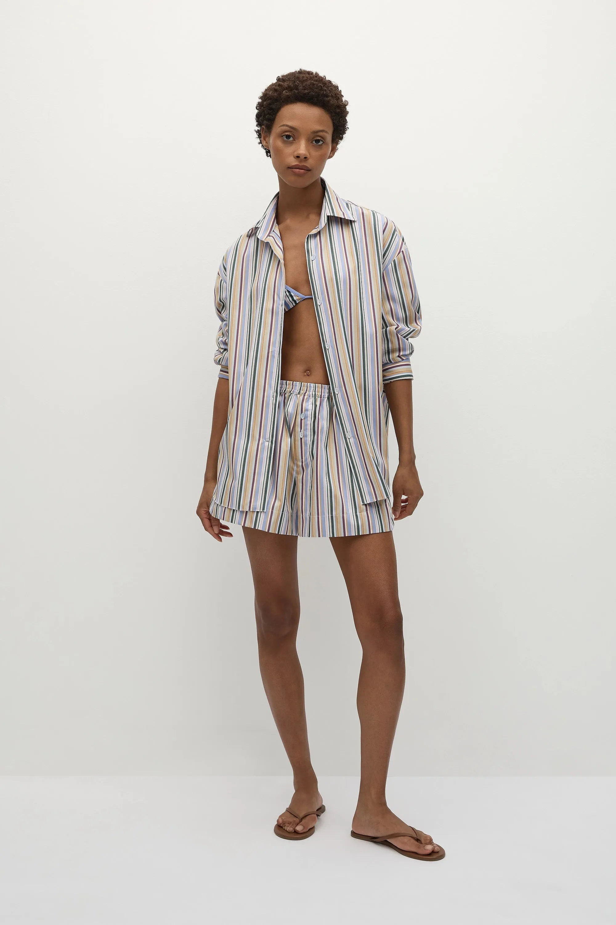 En Vau Oversized Shirt Sifnos Stripe - Final Sale sold by Faithfull the Brand
