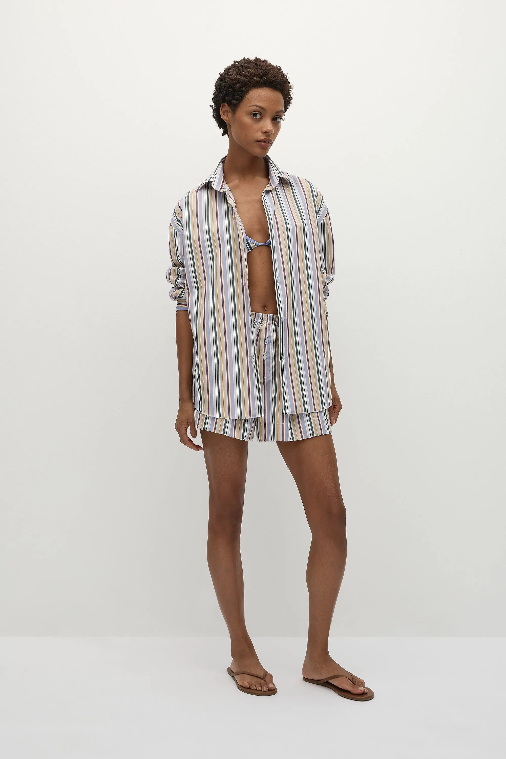En Vau Oversized Shirt Sifnos Stripe - Final Sale sold by Faithfull the Brand product image thumbnail 4
