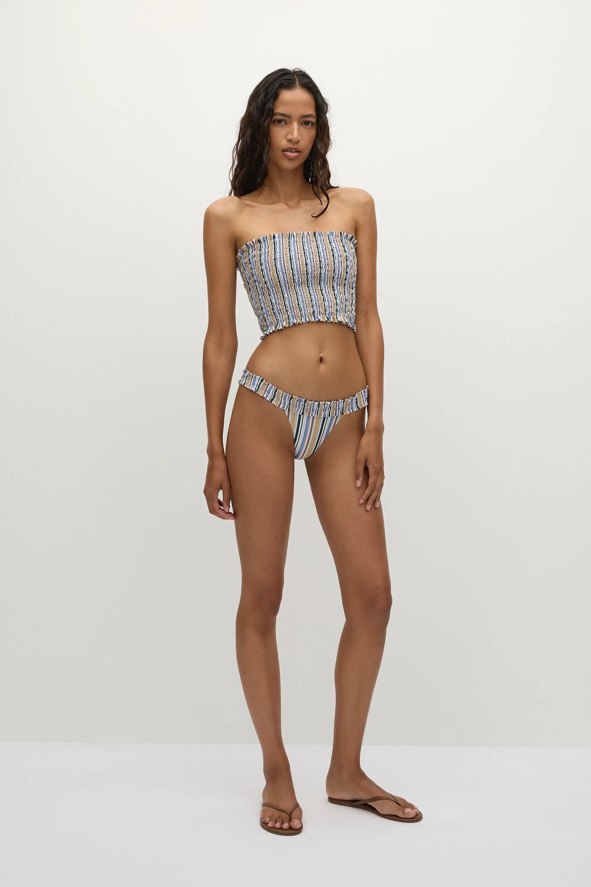 Tavira Bikini Bottom Sifnos Stripe - Final Sale sold by Faithfull the Brand product image thumbnail 3