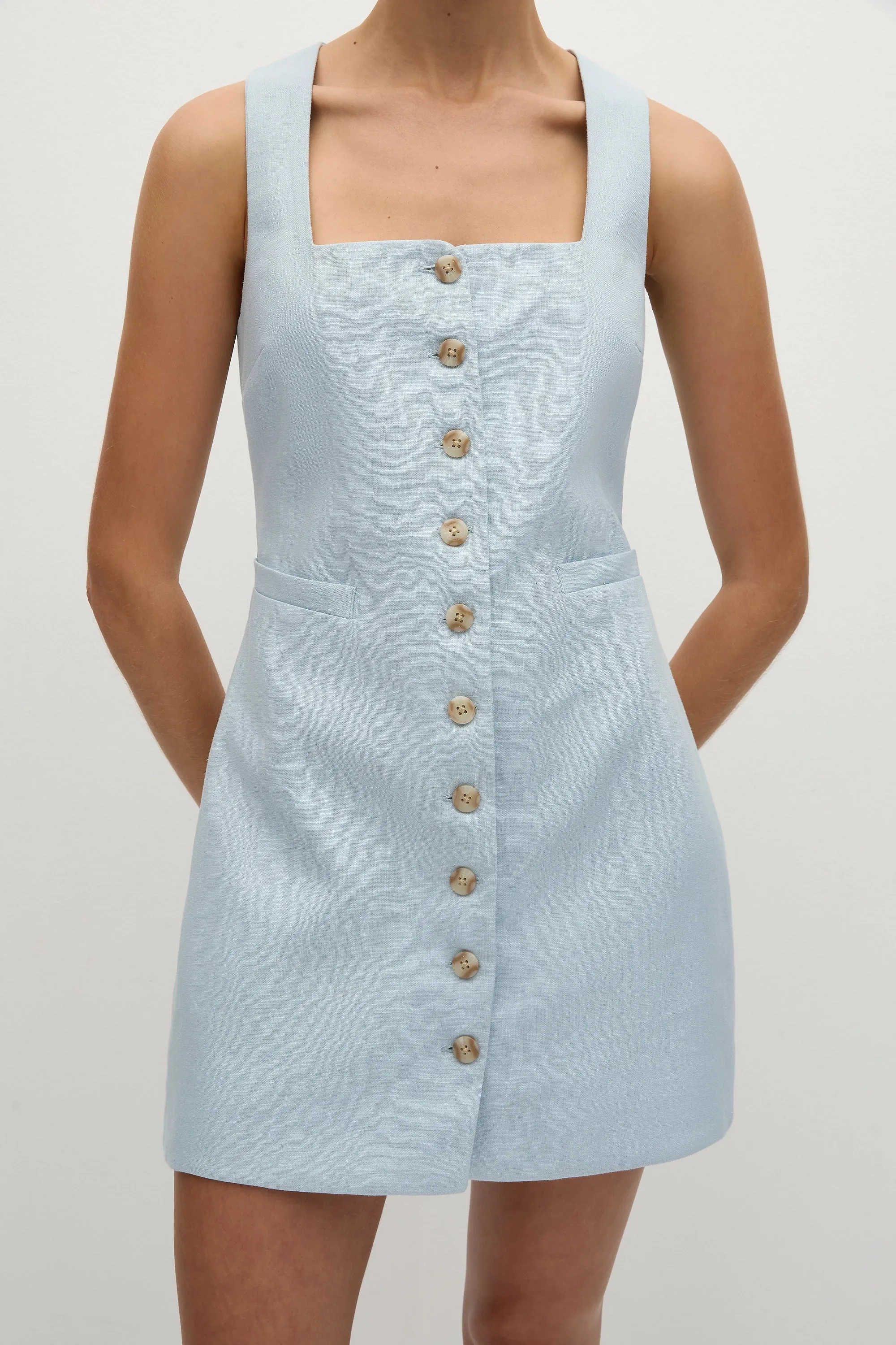 Jaques Mini Dress Sky Blue - Final Sale sold by Faithfull the Brand product image thumbnail 2