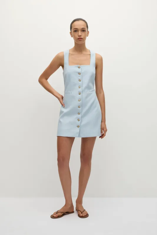 Jaques Mini Dress Sky Blue sold by Faithfull the Brand