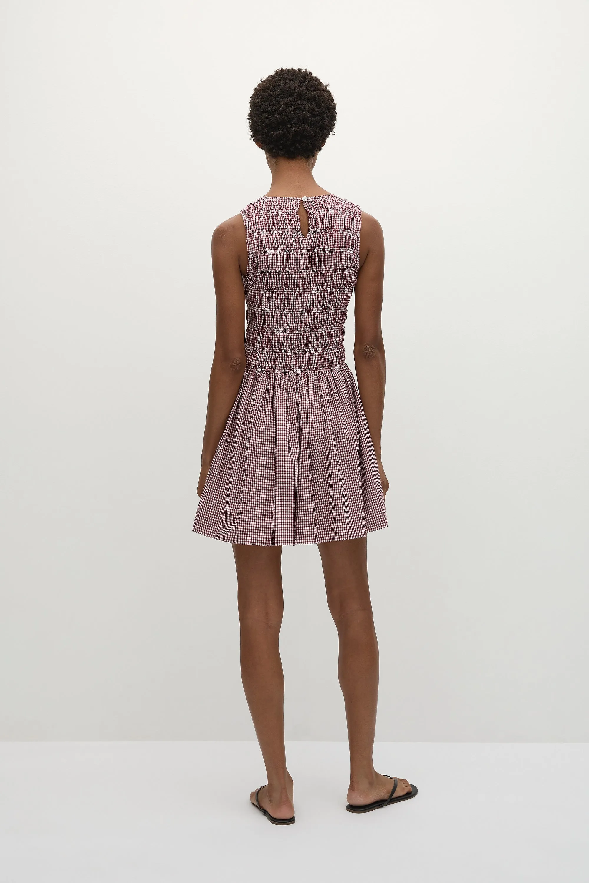 Heidi Mini Dress Gingham Deep Red - Final Sale sold by Faithfull the Brand product image thumbnail 4