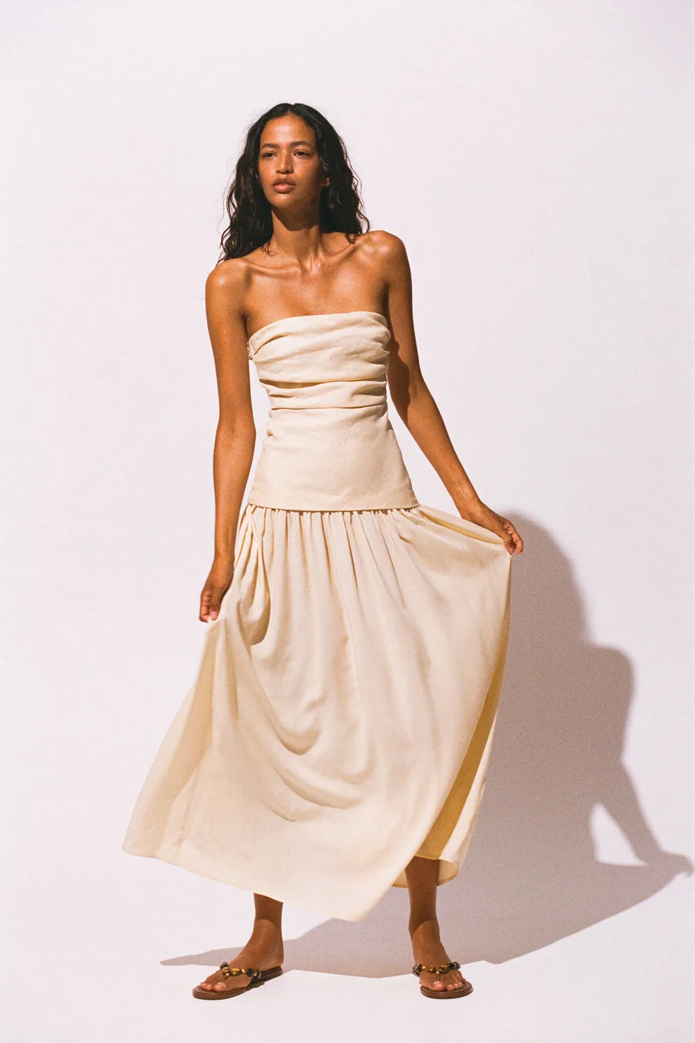 Hedy Maxi Dress Butter - Final Sale sold by Faithfull the Brand product image thumbnail 2