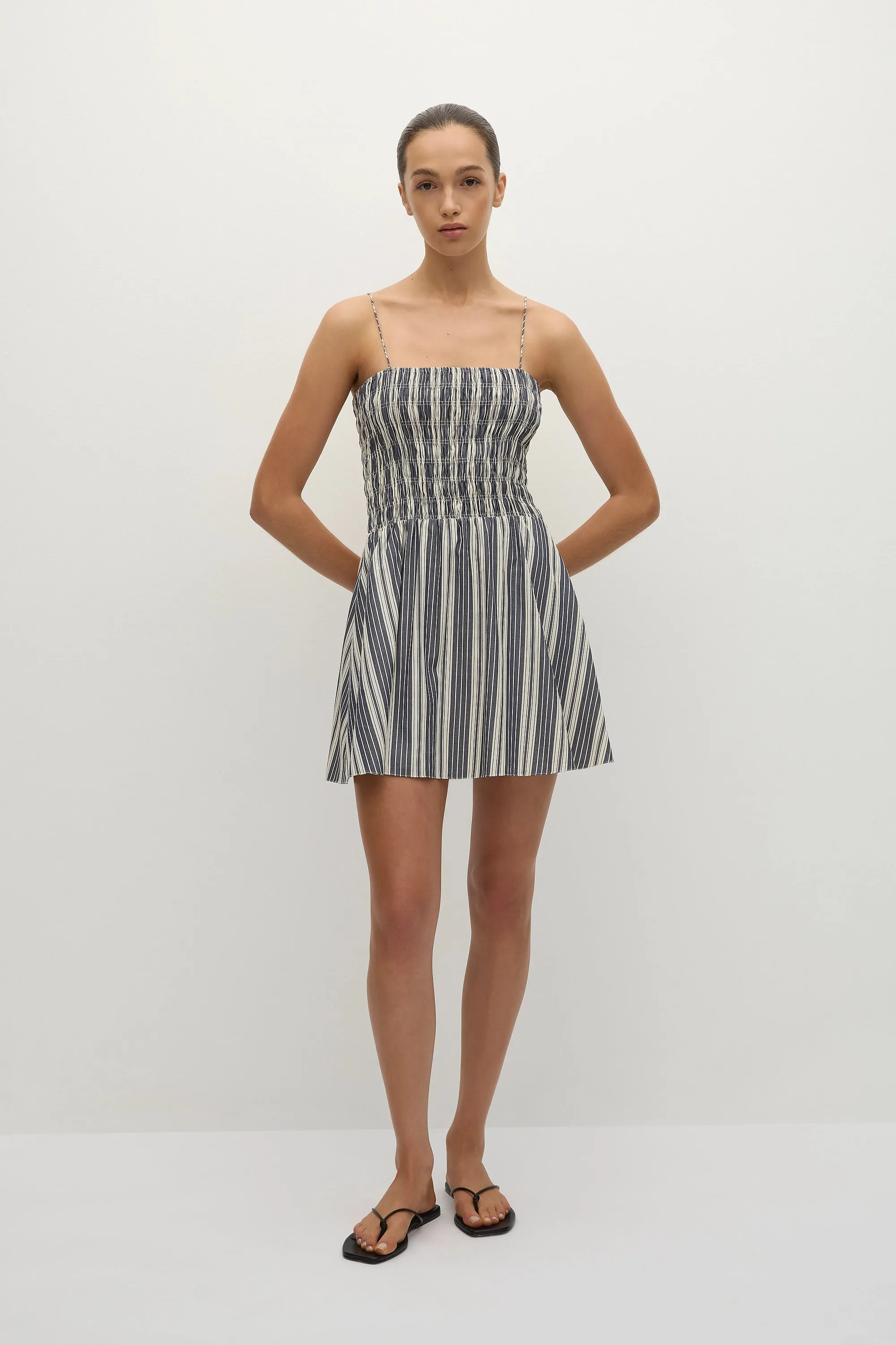 Corah Mini Dress Antique Navy Stripe - Final Sale sold by Faithfull the Brand