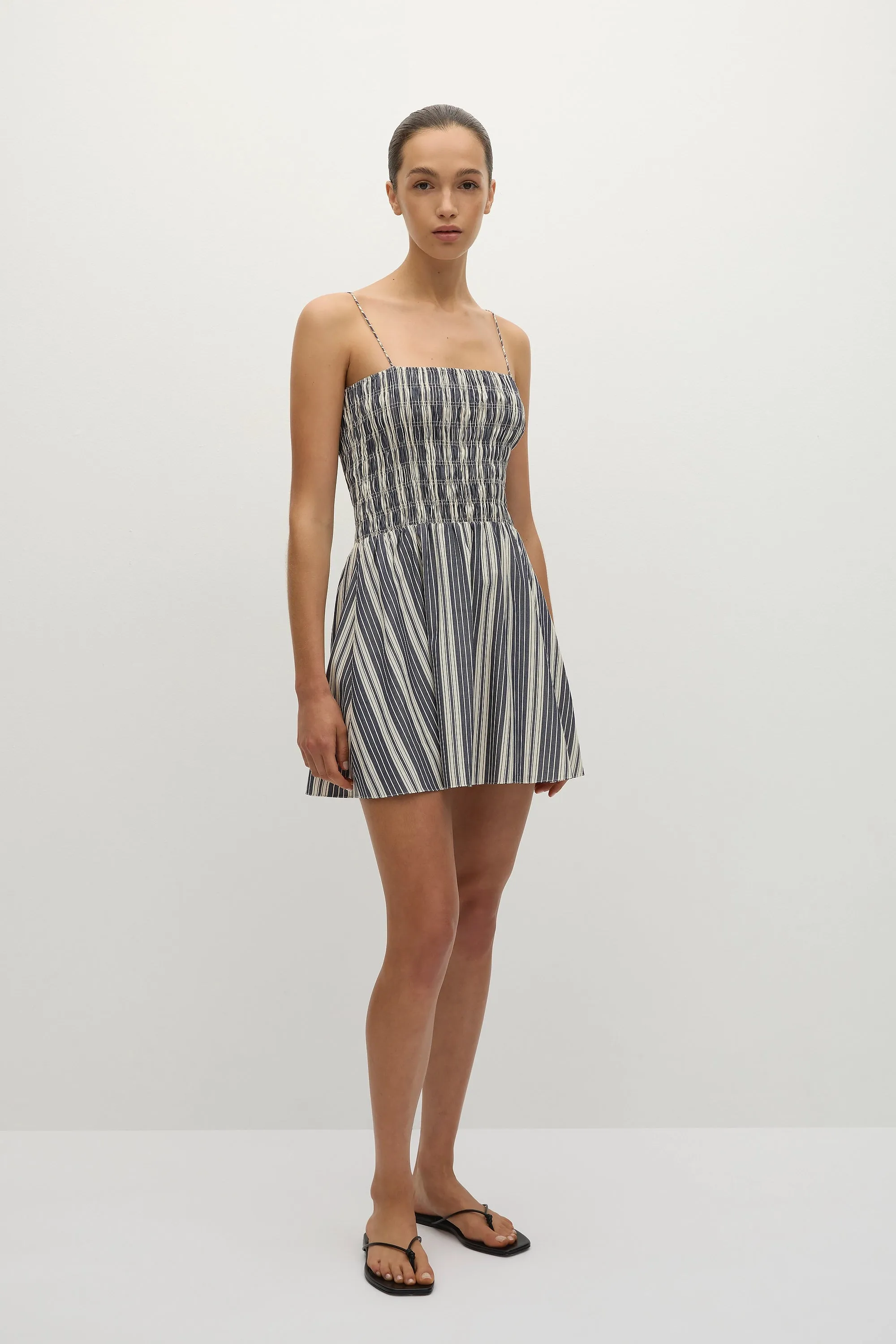 Corah Mini Dress Antique Navy Stripe - Final Sale sold by Faithfull the Brand product image thumbnail 3