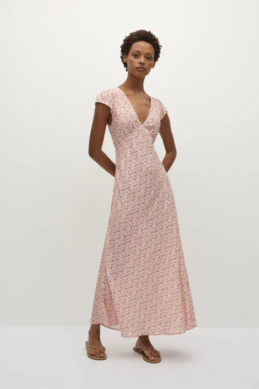 Esson Midi Dress Sakura Floral sold by Faithfull the Brand