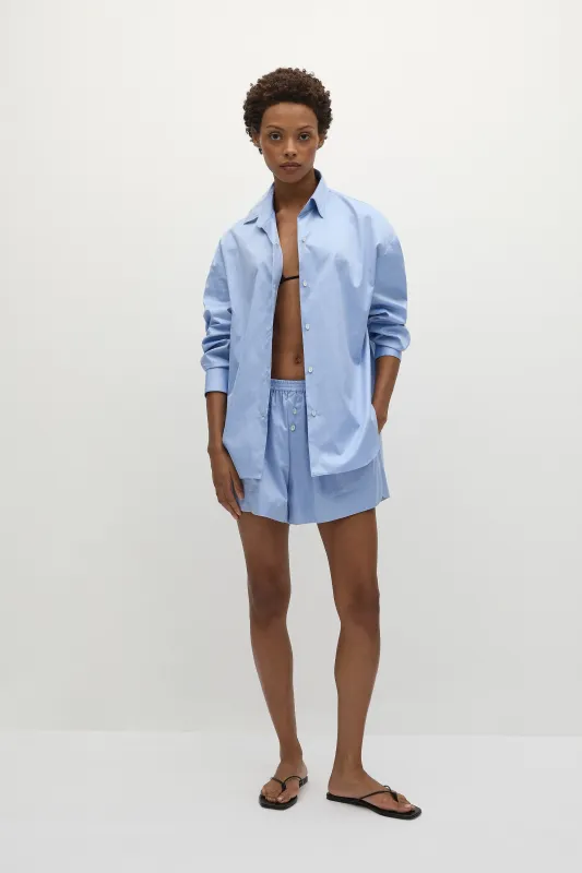 En Vau Oversized Shirt Soft Blue - Final Sale sold by Faithfull the Brand