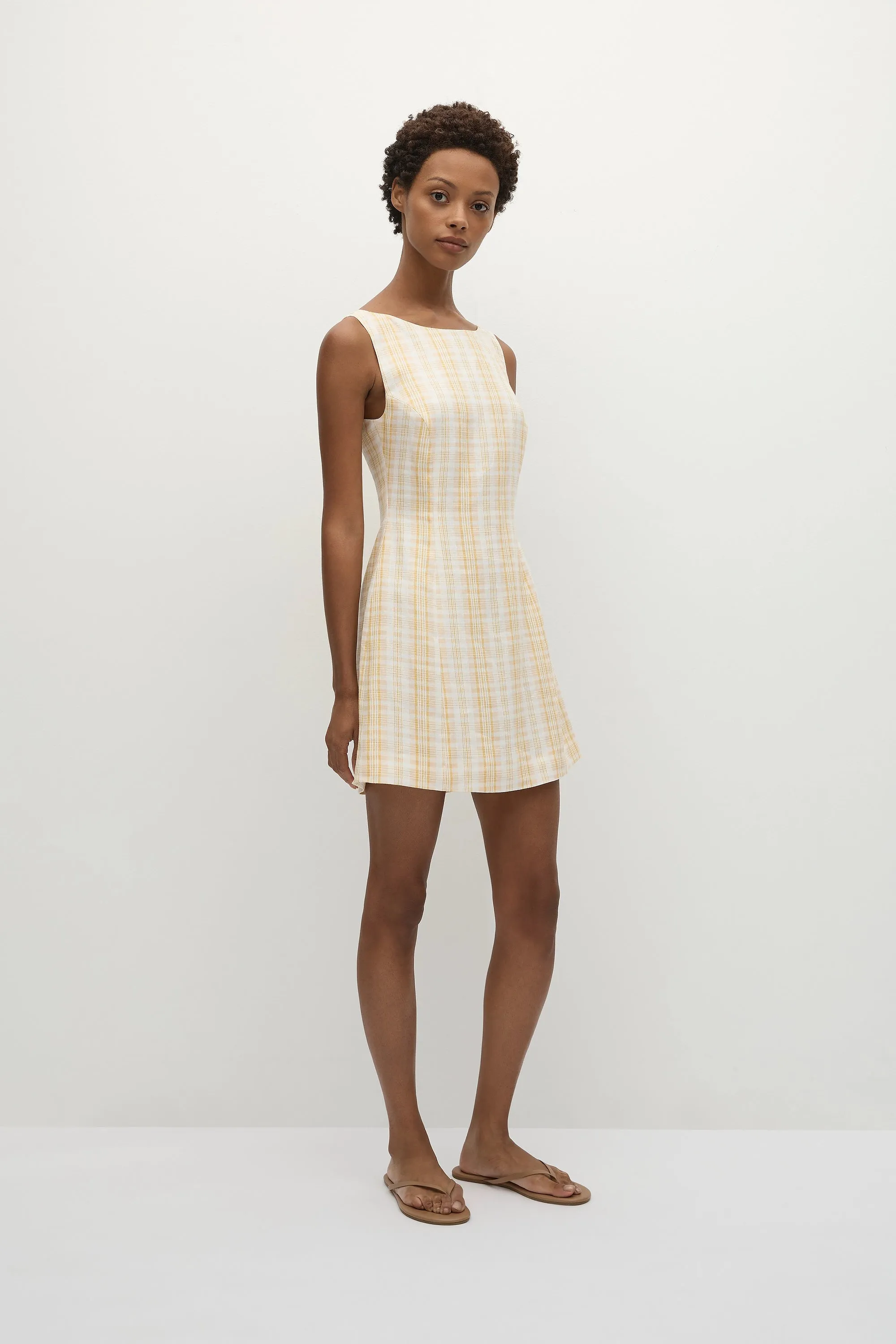 Lydie Mini Dress Piato Check - Final Sale sold by Faithfull the Brand product image thumbnail 3
