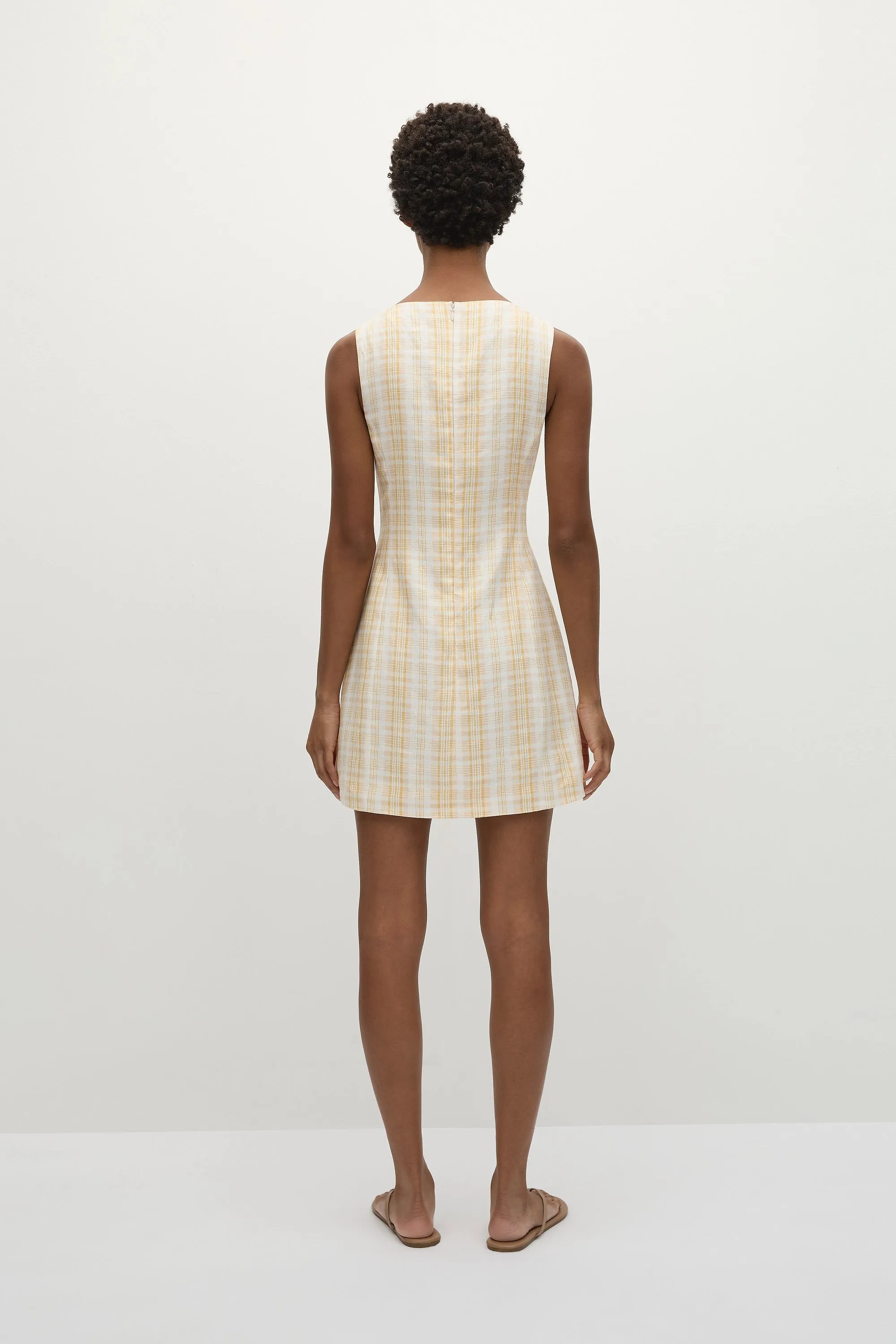 Lydie Mini Dress Piato Check - Final Sale sold by Faithfull the Brand product image thumbnail 4