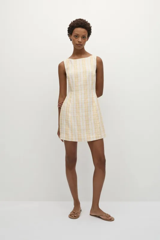 Lydie Mini Dress Piato Check - Final Sale sold by Faithfull the Brand