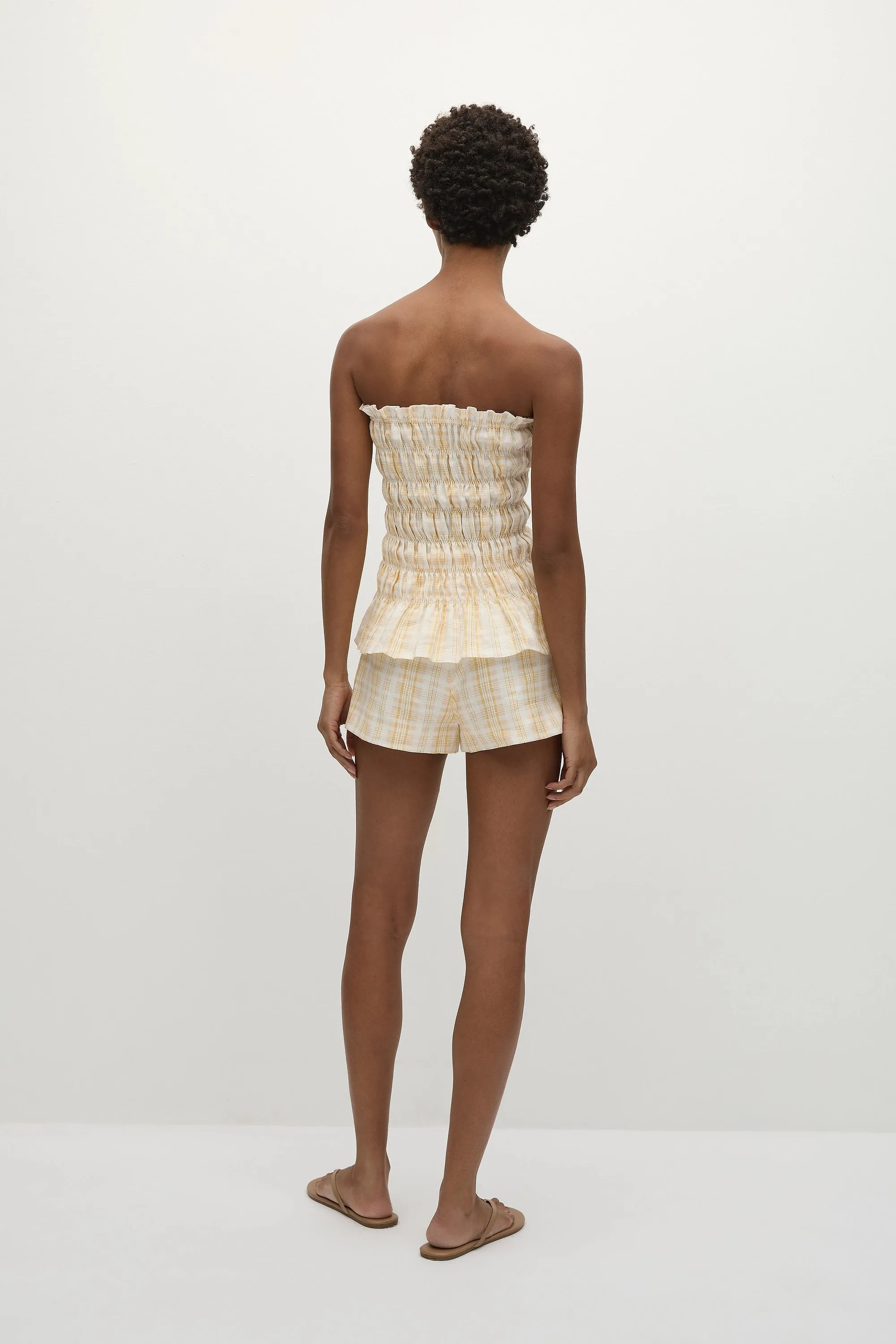 Lila Mini Shorts Piato Check - Final Sale sold by Faithfull the Brand product image thumbnail 4