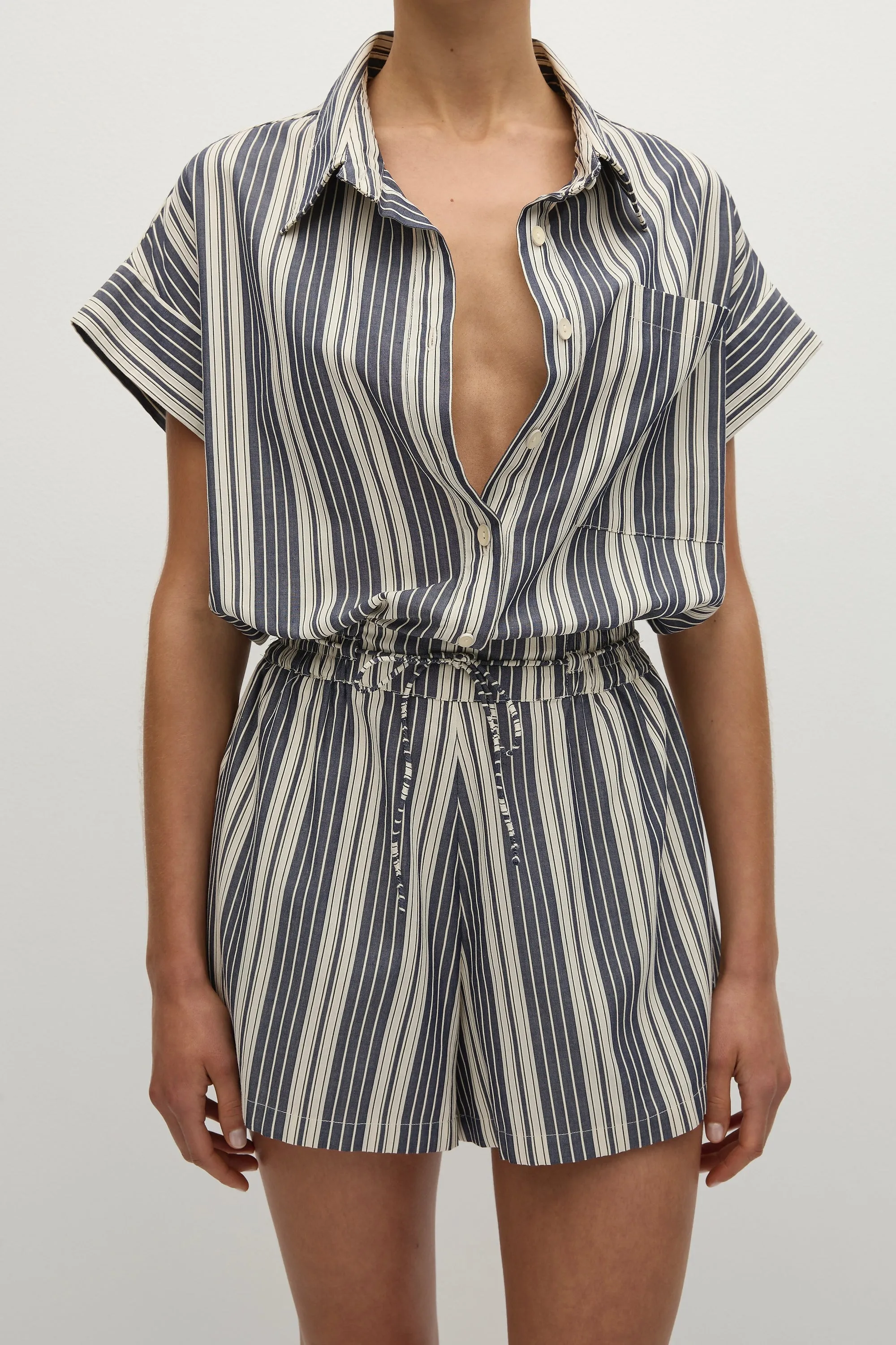 Cyrene Playsuit Antique Navy Stripe - Final Sale sold by Faithfull the Brand product image thumbnail 2