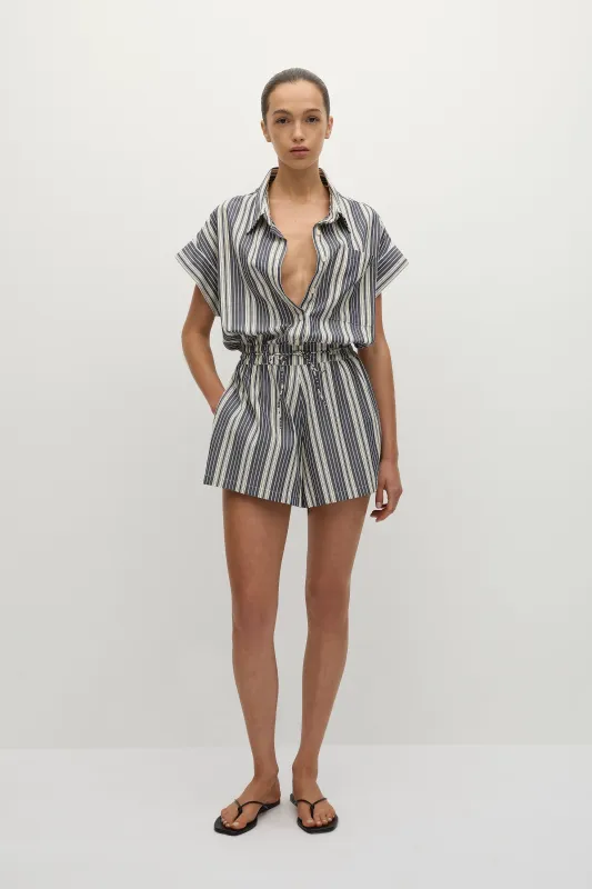 Cyrene Playsuit Antique Navy Stripe - Final Sale sold by Faithfull the Brand