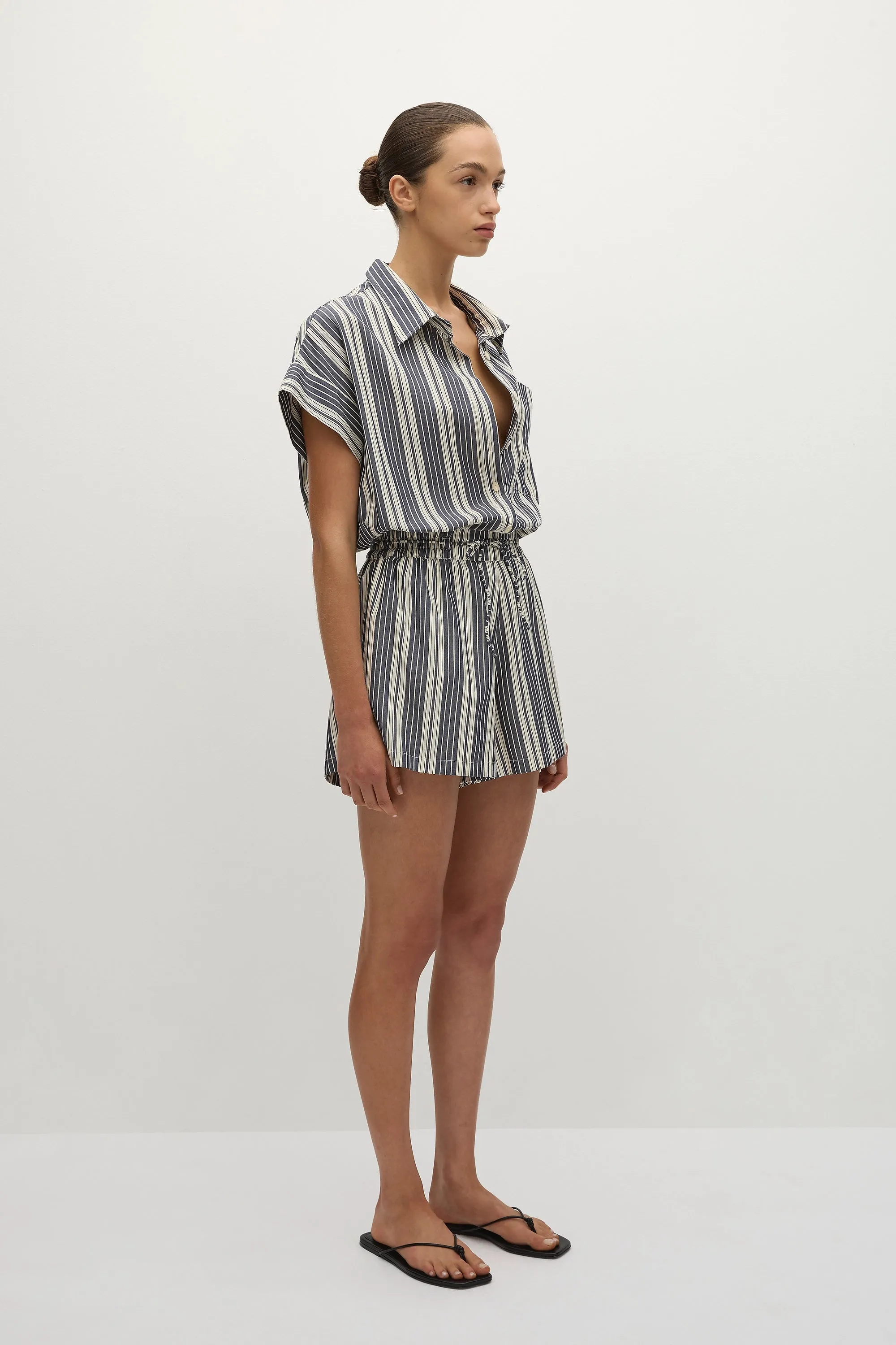 Cyrene Playsuit Antique Navy Stripe - Final Sale sold by Faithfull the Brand product image thumbnail 3
