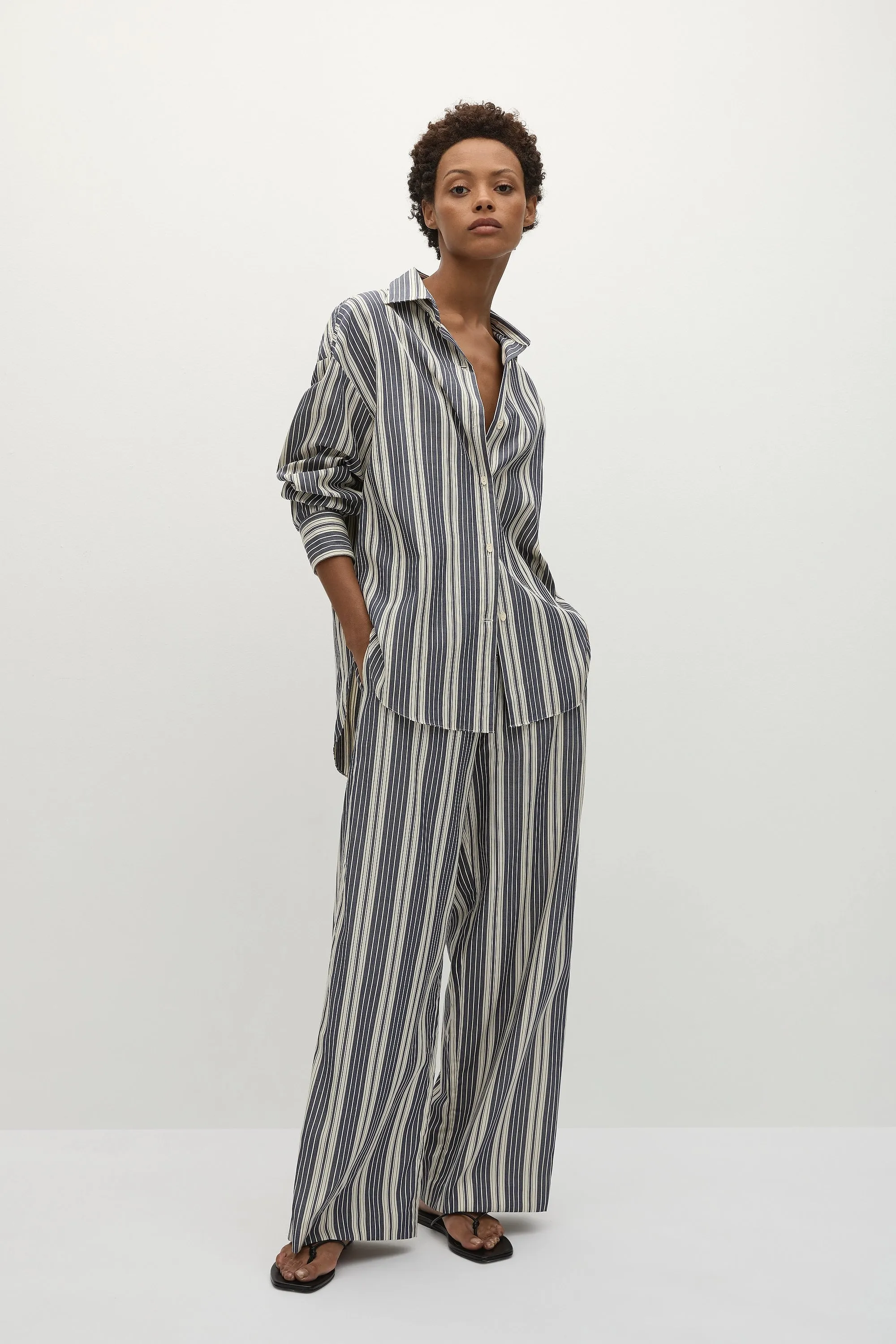 Rena Pant Antique Navy Stripe - Final Sale sold by Faithfull the Brand product image thumbnail 3