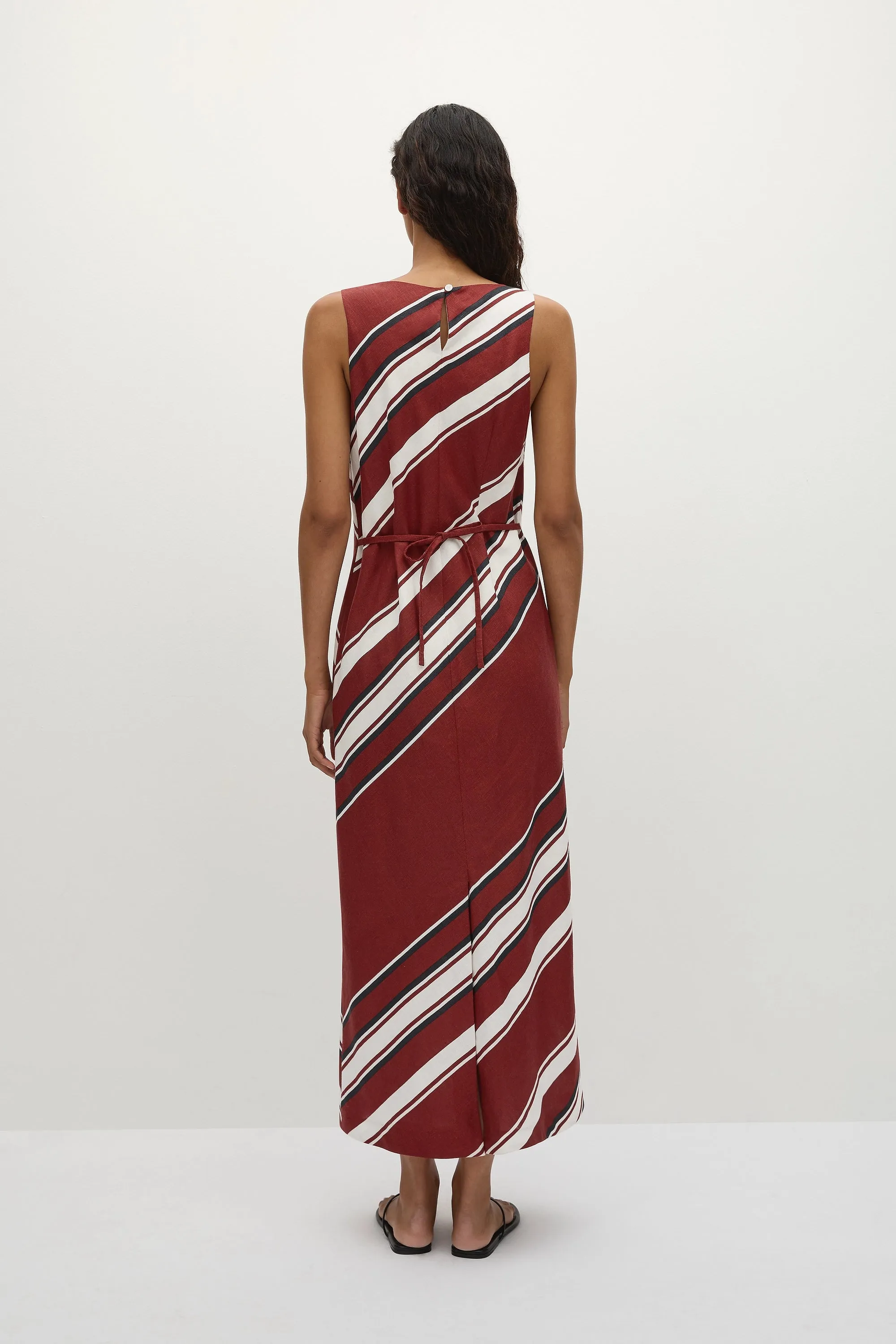 Taylor Midi Dress Hydra Stripe - Final Sale sold by Faithfull the Brand product image thumbnail 4