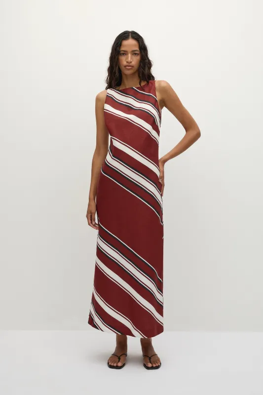 Taylor Midi Dress Hydra Stripe sold by Faithfull the Brand