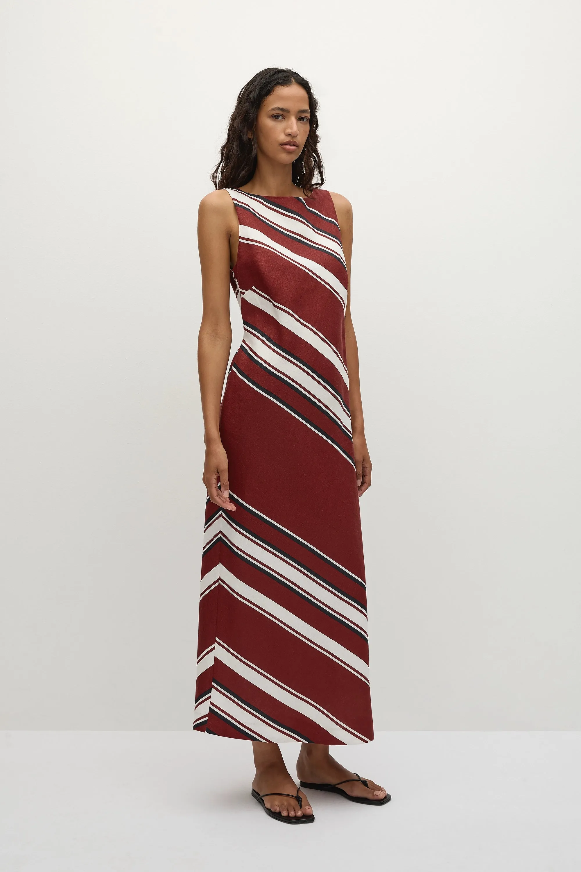 Taylor Midi Dress Hydra Stripe - Final Sale sold by Faithfull the Brand product image thumbnail 3