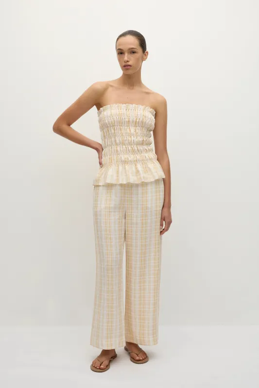 Jones Pant Piato Check - Final Sale sold by Faithfull the Brand