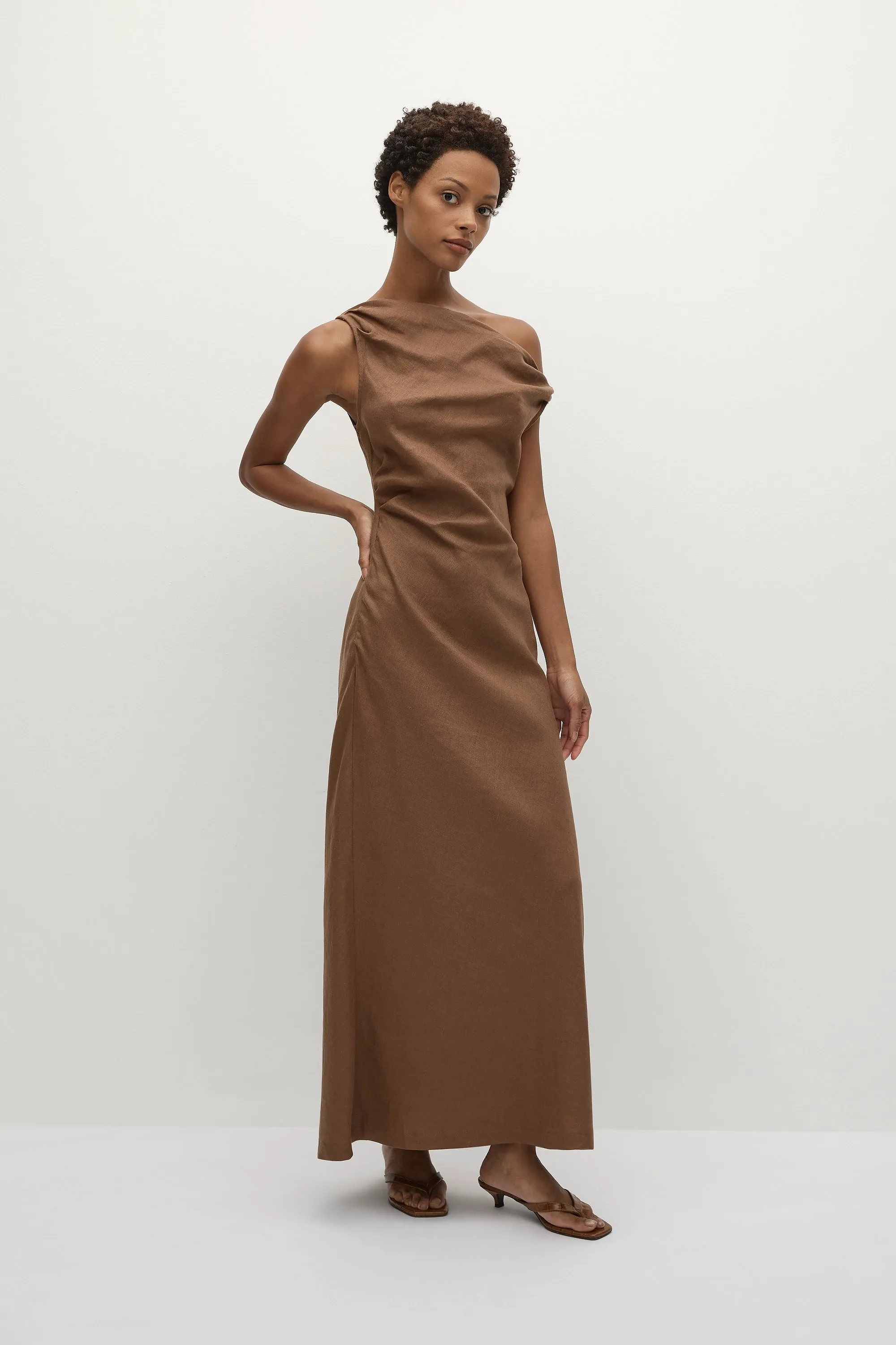 Suis Midi Dress Clay - Final Sale sold by Faithfull the Brand product image thumbnail 3