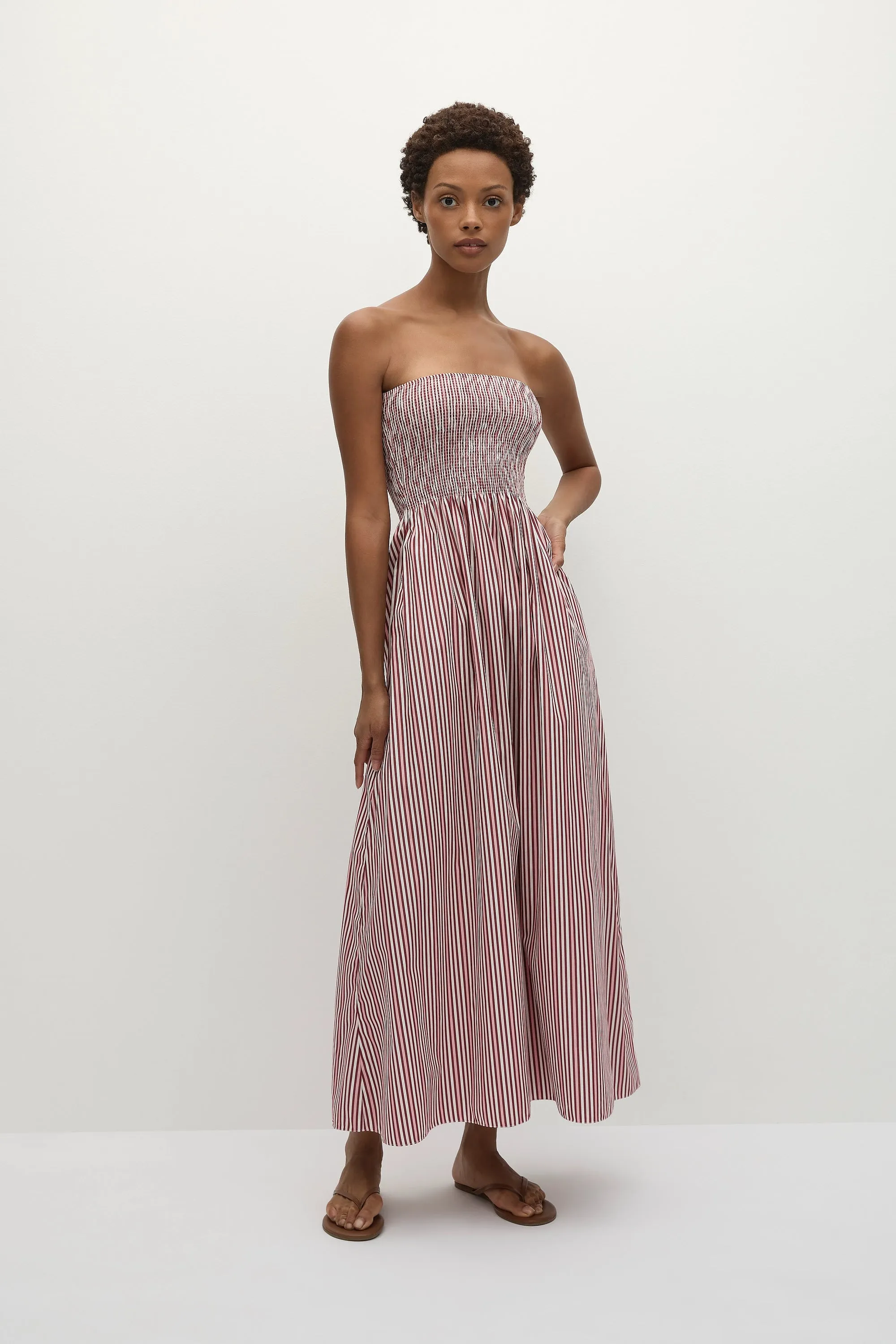 Sanya Maxi Dress Clare Stripe sold by Faithfull the Brand