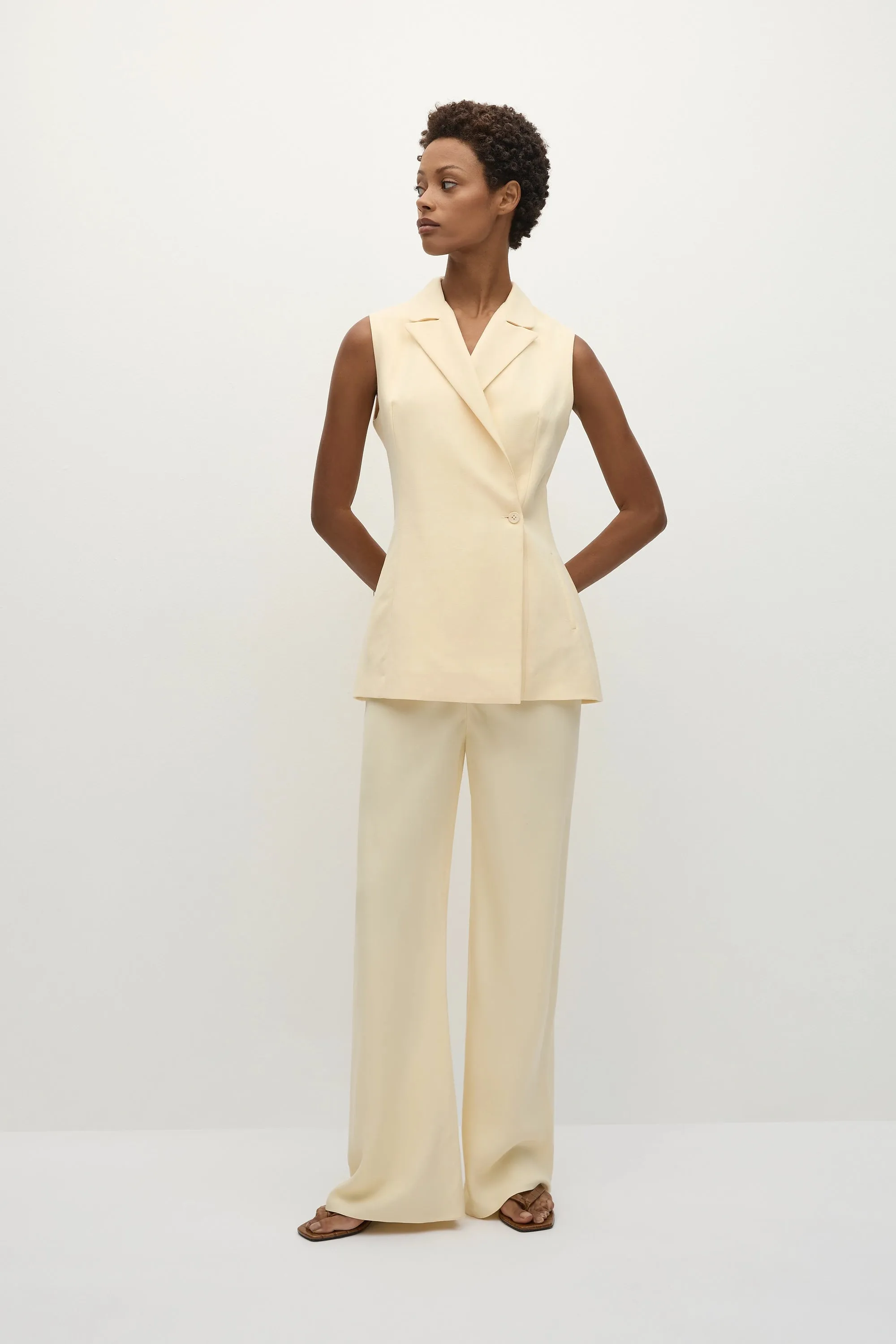 Florine Pant Butter - Final Sale sold by Faithfull the Brand