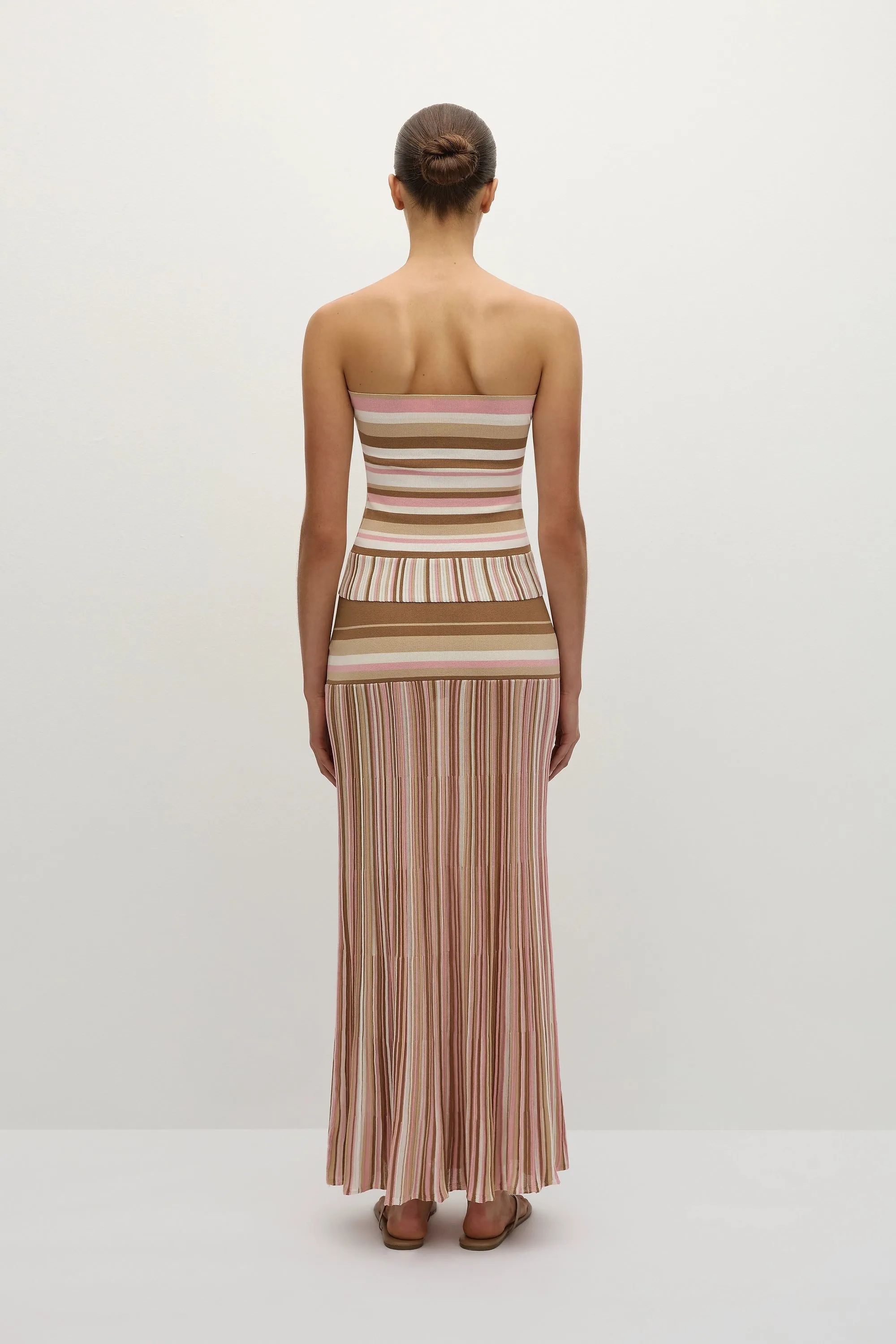 Citara Strapless Top Puce Sepia Stripe - Final Sale sold by Faithfull the Brand product image thumbnail 4