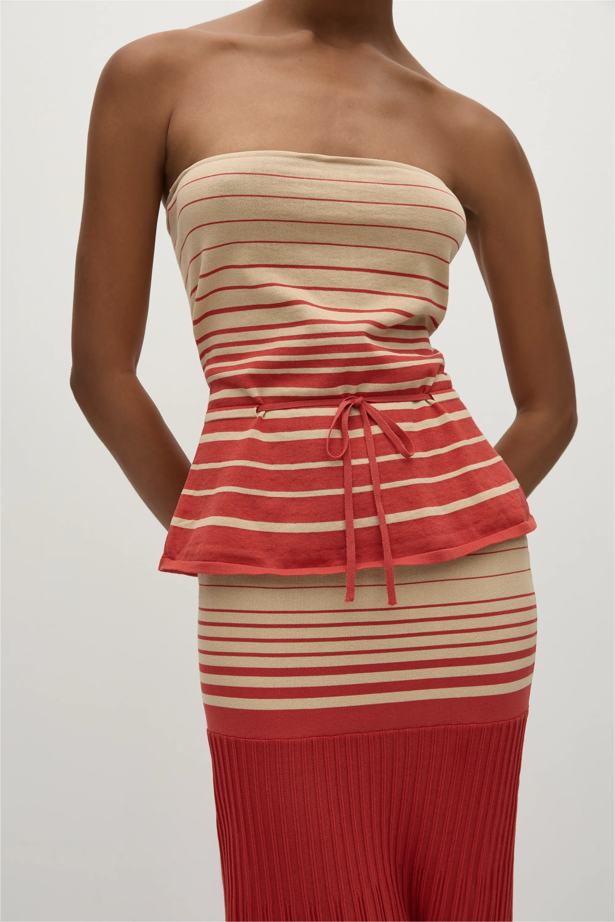 Casia Top Accordion Stripe Amber Fawn - Final Sale sold by Faithfull the Brand product image thumbnail 3
