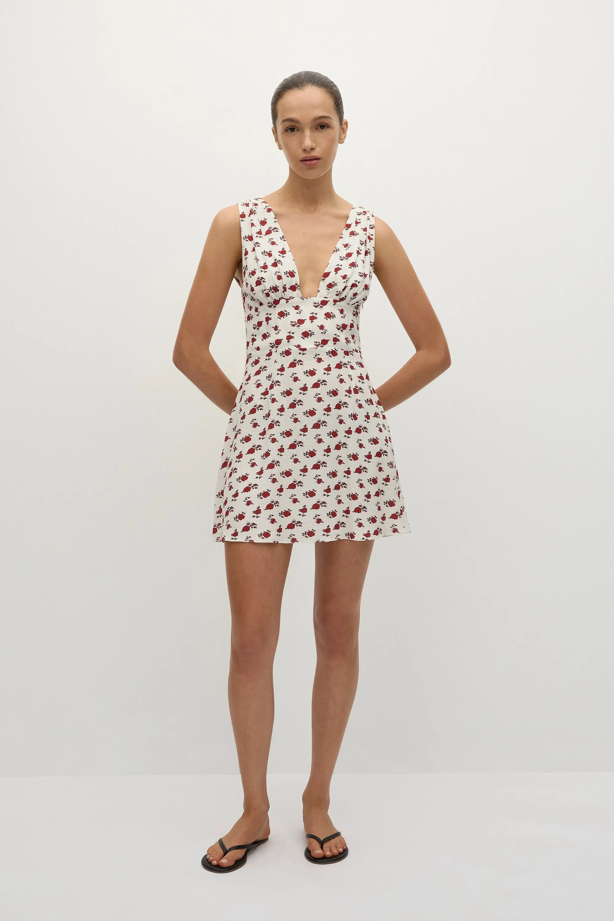 Mela Mini Dress Hazy Rose Deep Red sold by Faithfull the Brand