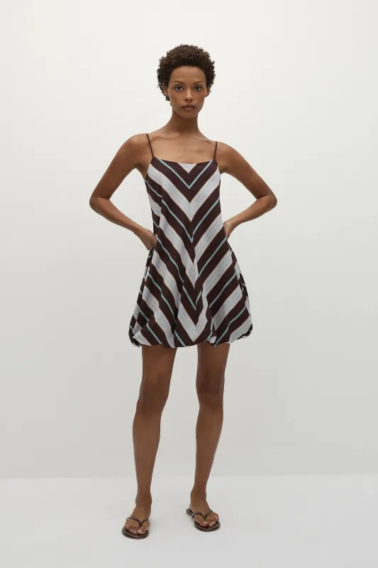 Aniela Mini Dress Athens Stripe sold by Faithfull the Brand