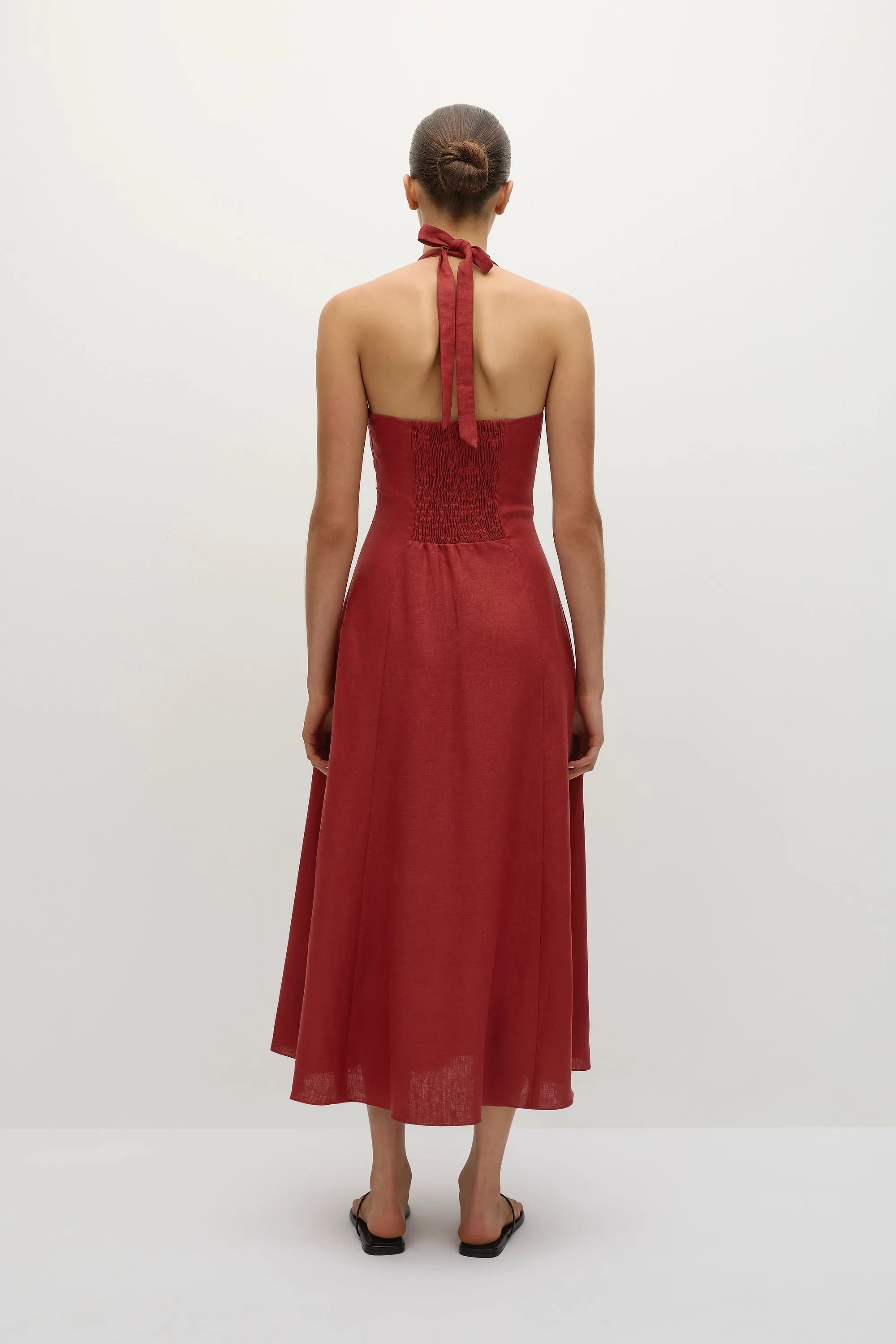 Marais Midi Dress Deep Red - Final Sale sold by Faithfull the Brand product image thumbnail 4