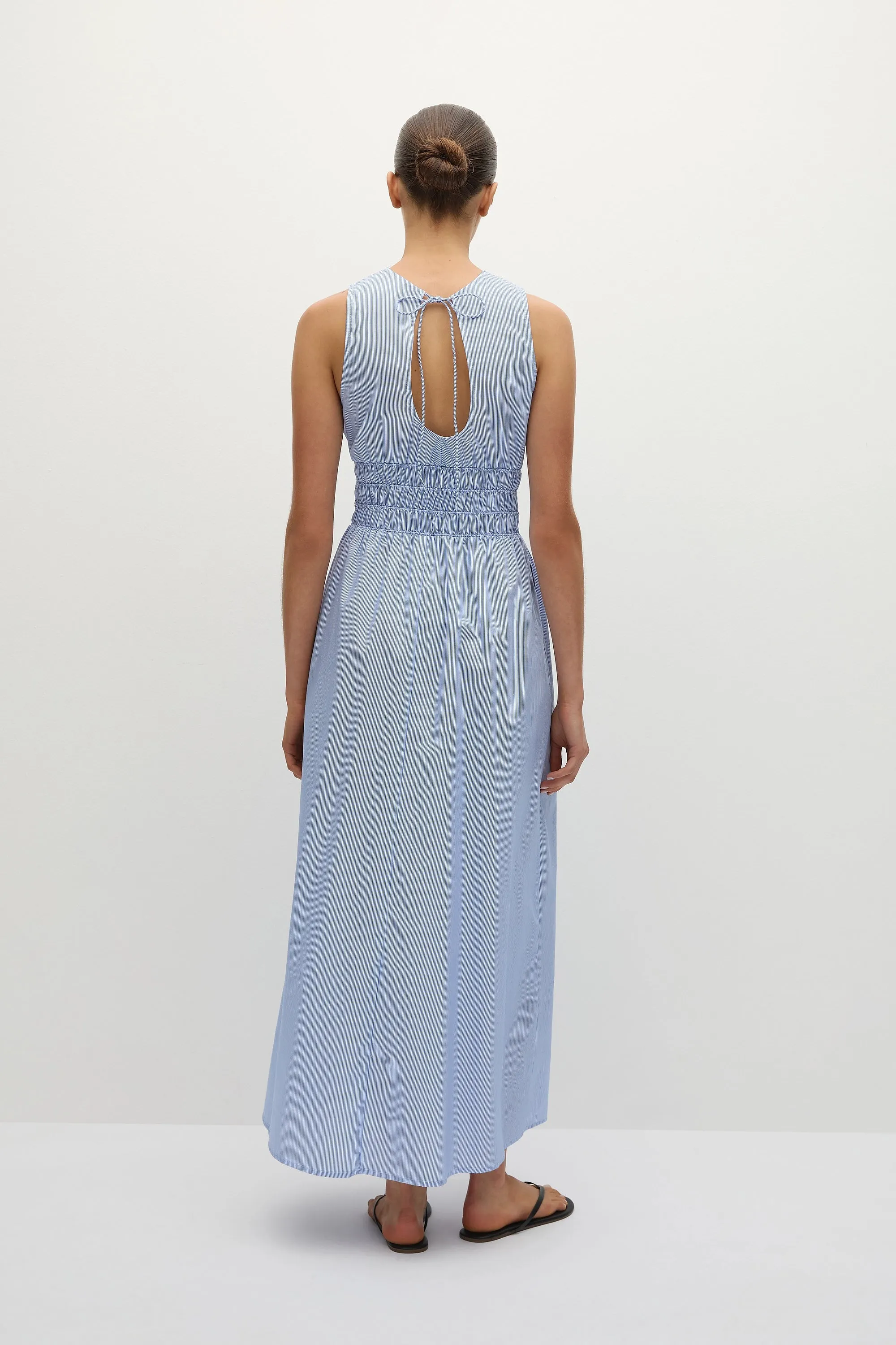 Astra Midi Dress Soft Blue Stripe - Final Sale sold by Faithfull the Brand product image thumbnail 5