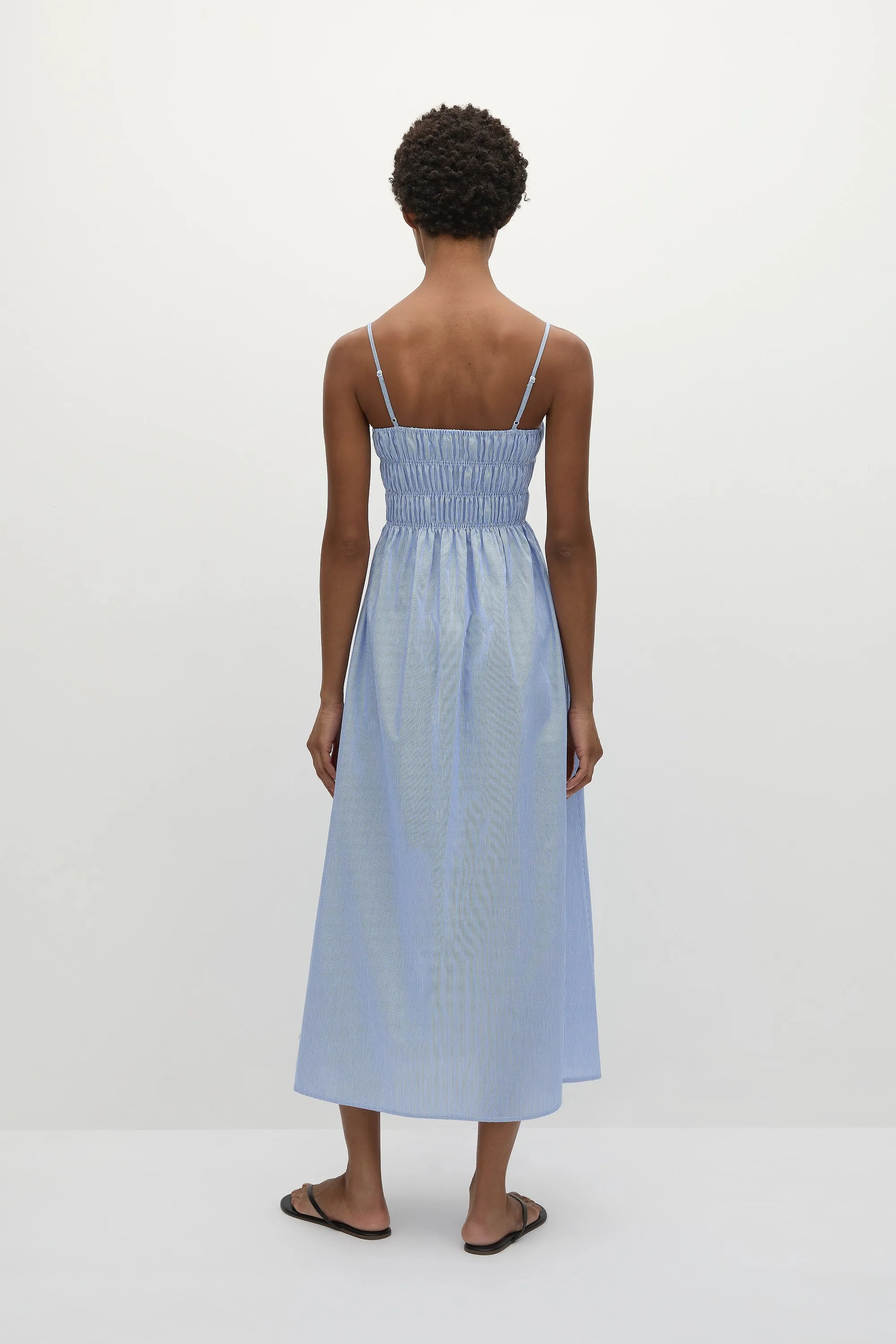 Nica Midi Dress Soft Blue Stripe - Final Sale sold by Faithfull the Brand product image thumbnail 4