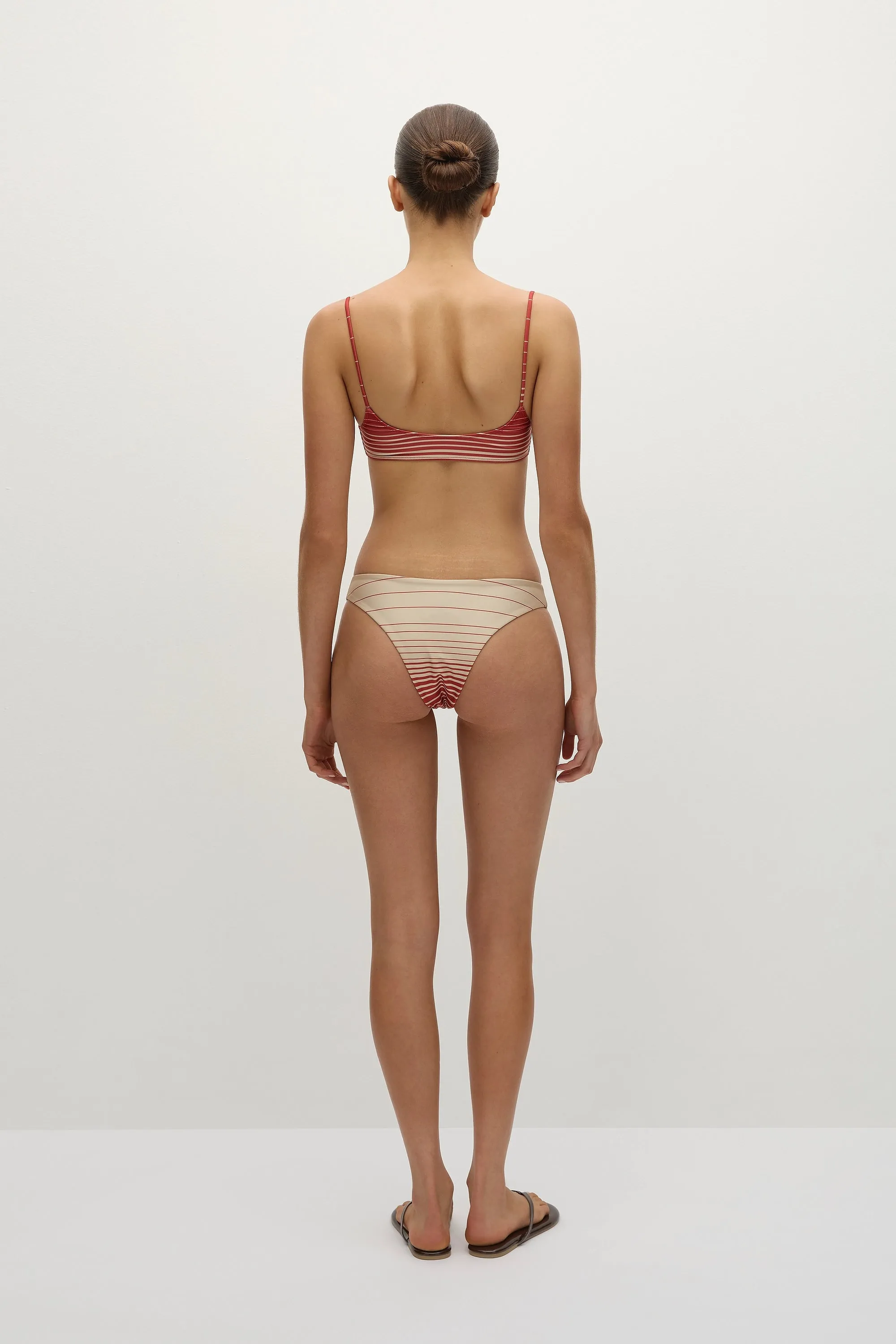 Bebe Bikini Bottom Accordion Stripe Amber Fawn - Final Sale sold by Faithfull the Brand product image thumbnail 3