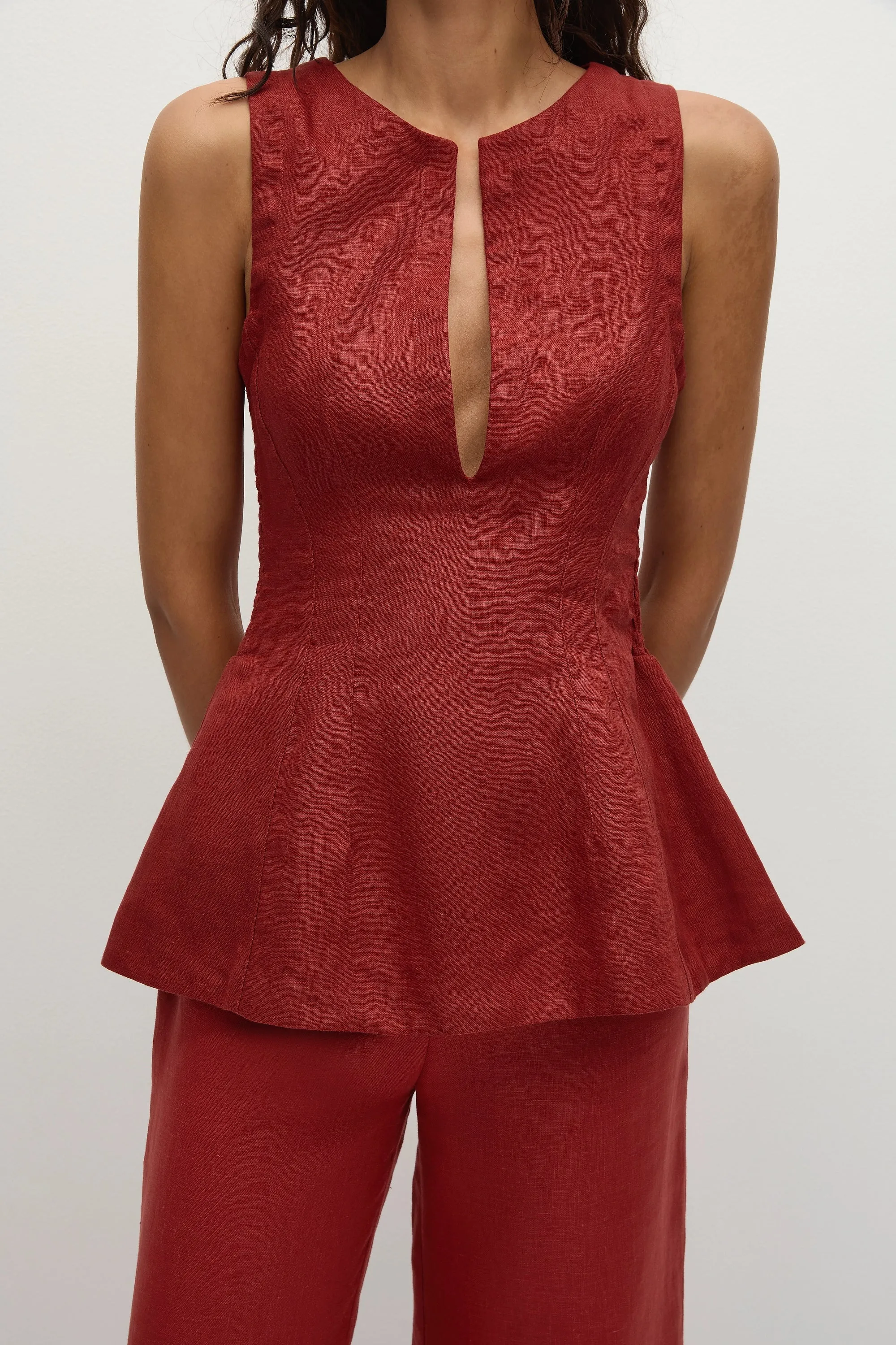 Melia Top Deep Red - Final Sale sold by Faithfull the Brand product image thumbnail 2