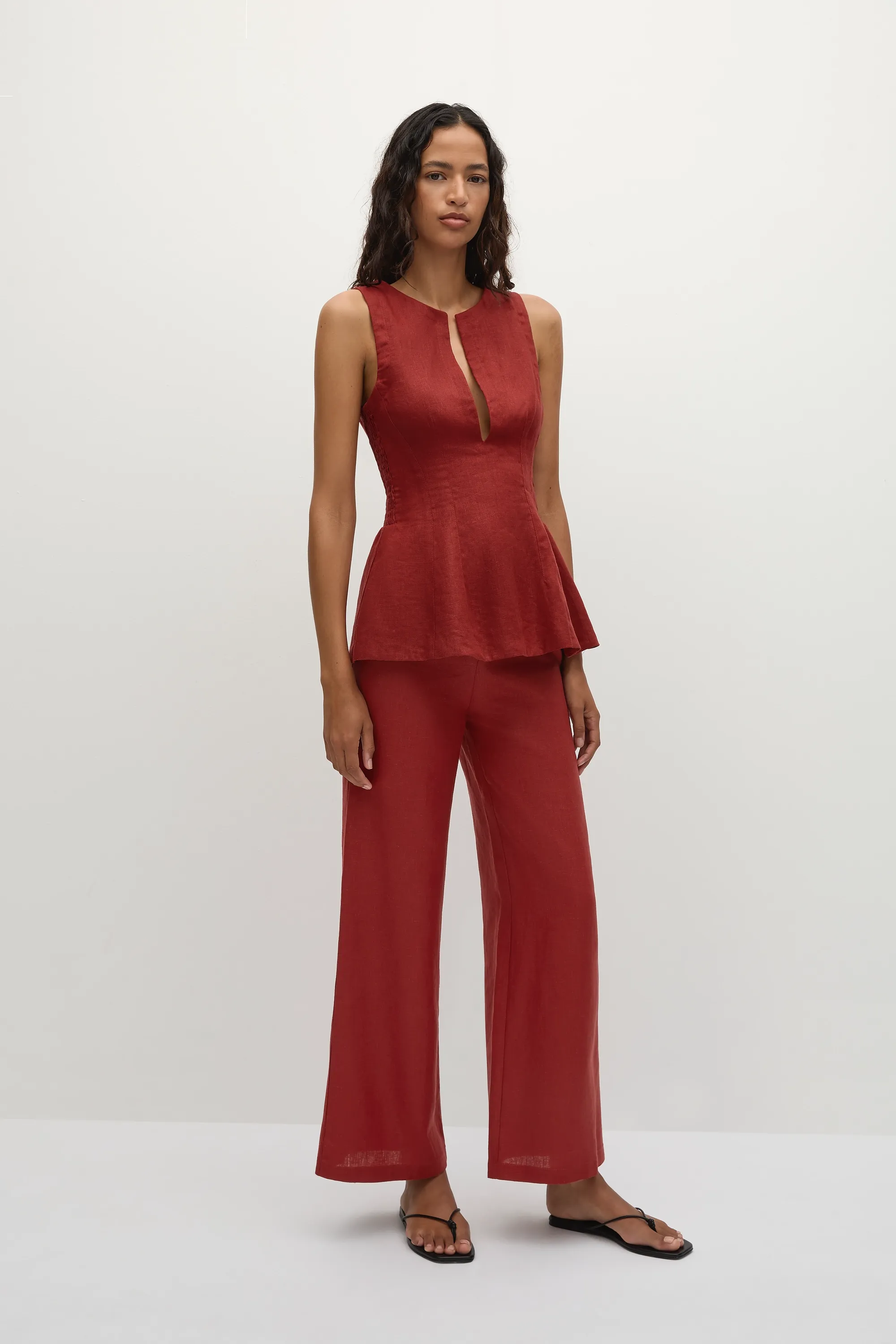 Melia Top Deep Red - Final Sale sold by Faithfull the Brand product image thumbnail 3