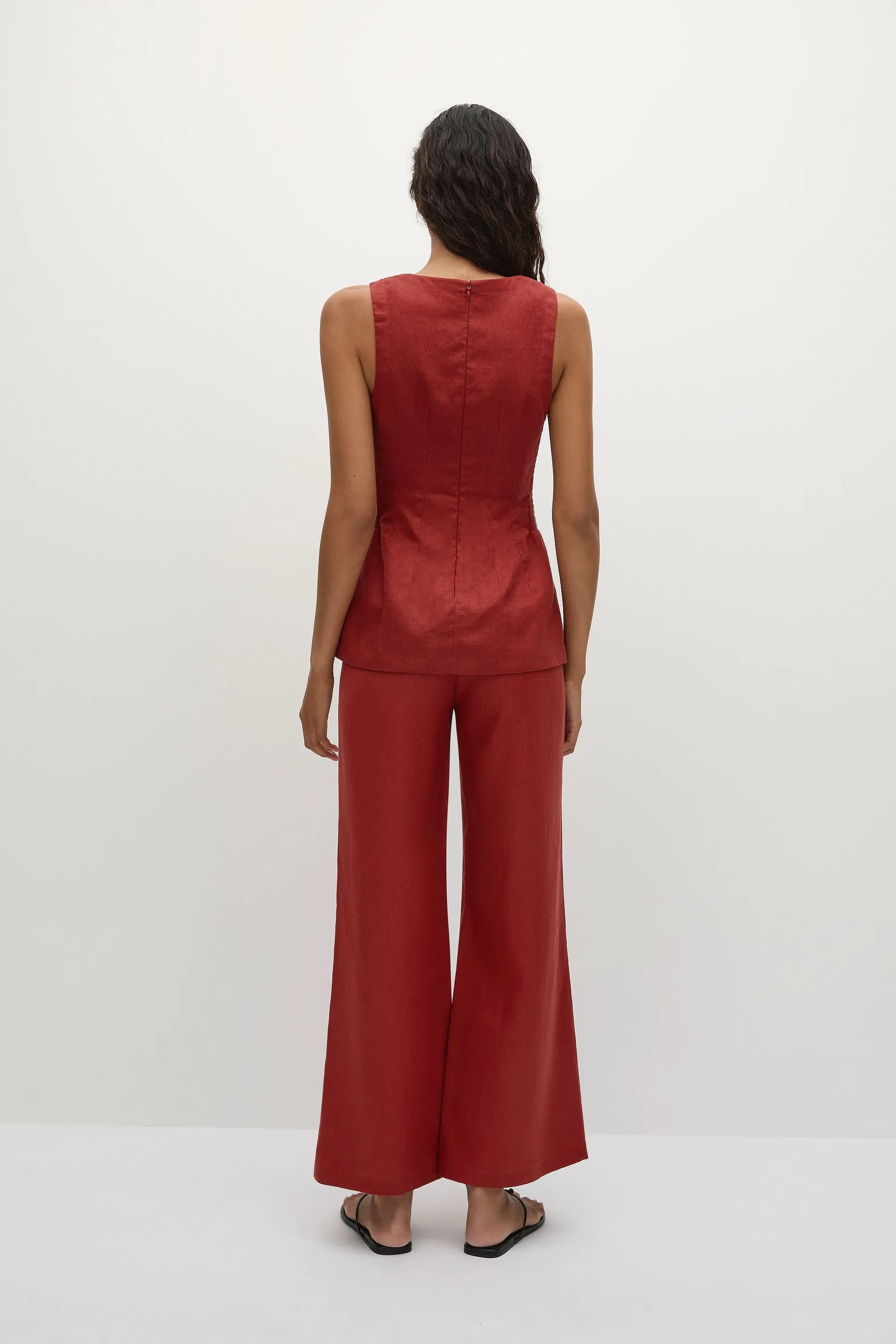 Melia Top Deep Red - Final Sale sold by Faithfull the Brand product image thumbnail 4