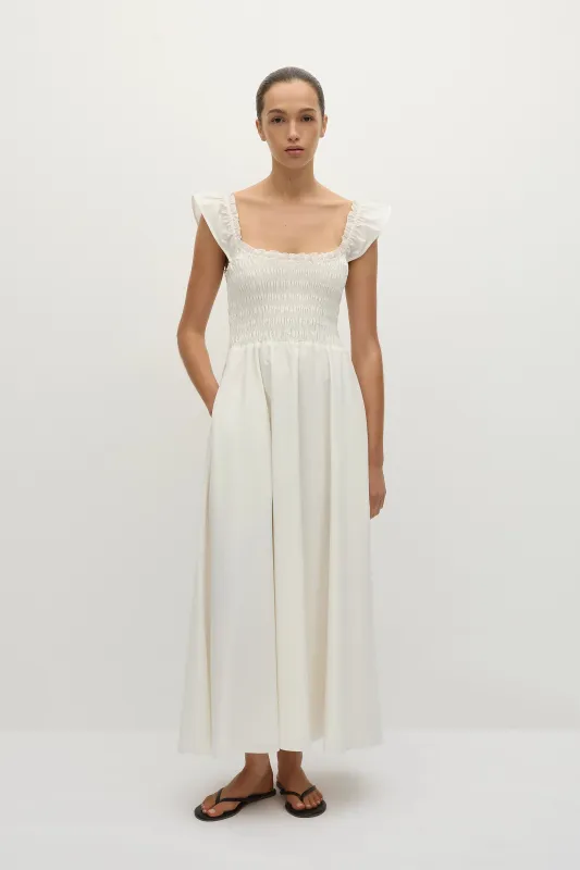 Eudora Midi Dress White sold by Faithfull the Brand