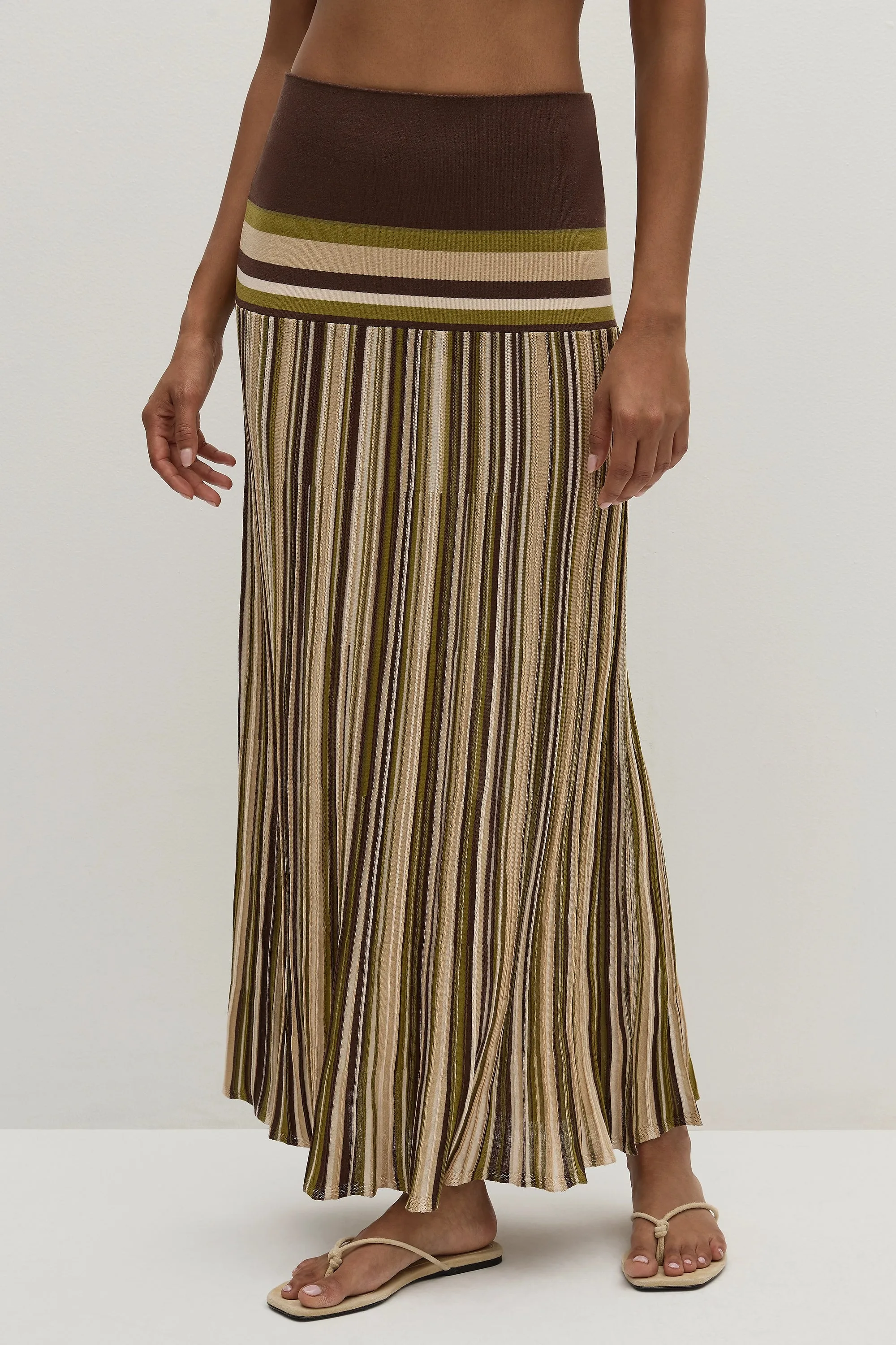 Citara Skirt Espresso Pine Stripe - Final Sale sold by Faithfull the Brand product image thumbnail 3