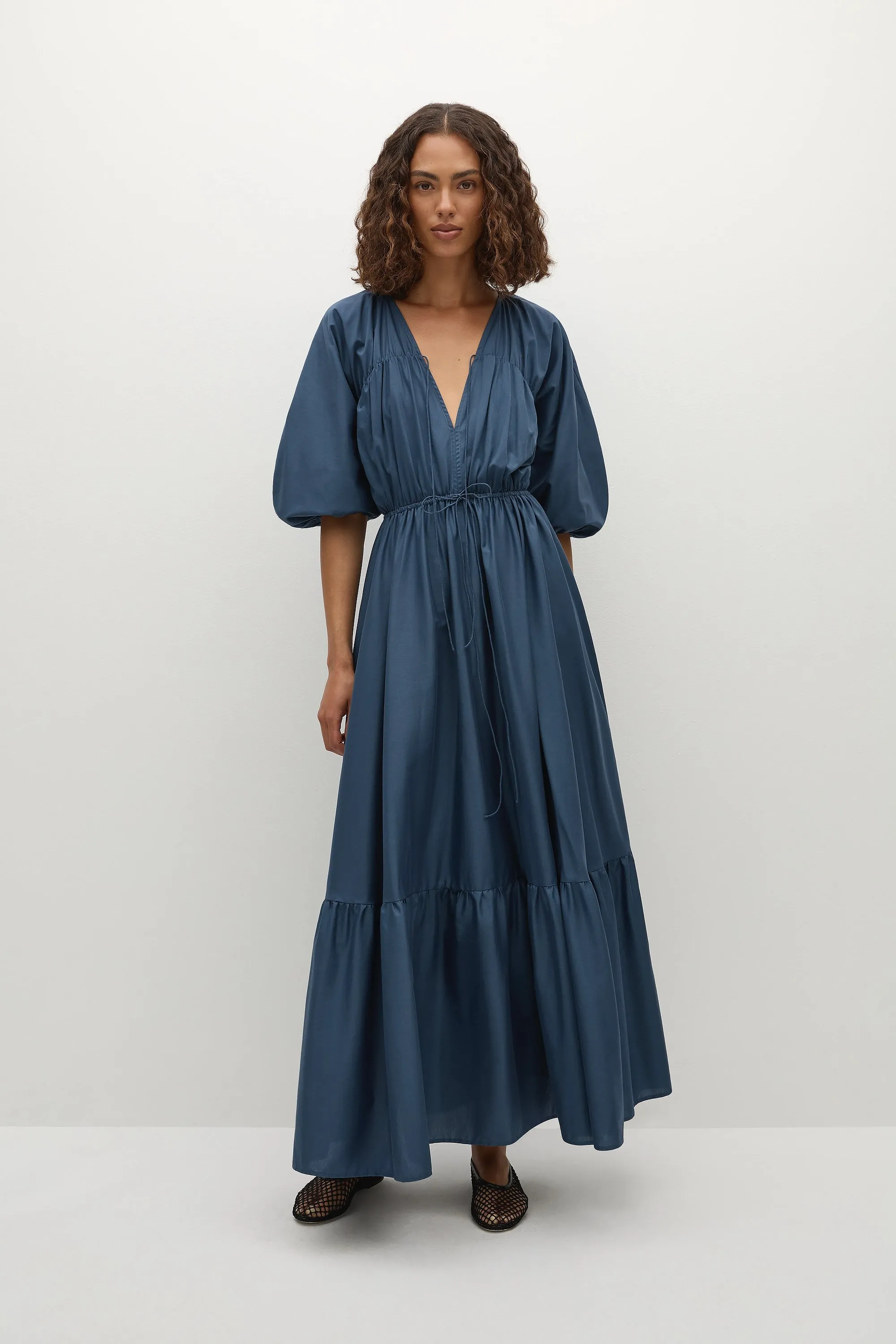 Sigrid Maxi Dress Vintage Navy - Final Sale sold by Faithfull the Brand