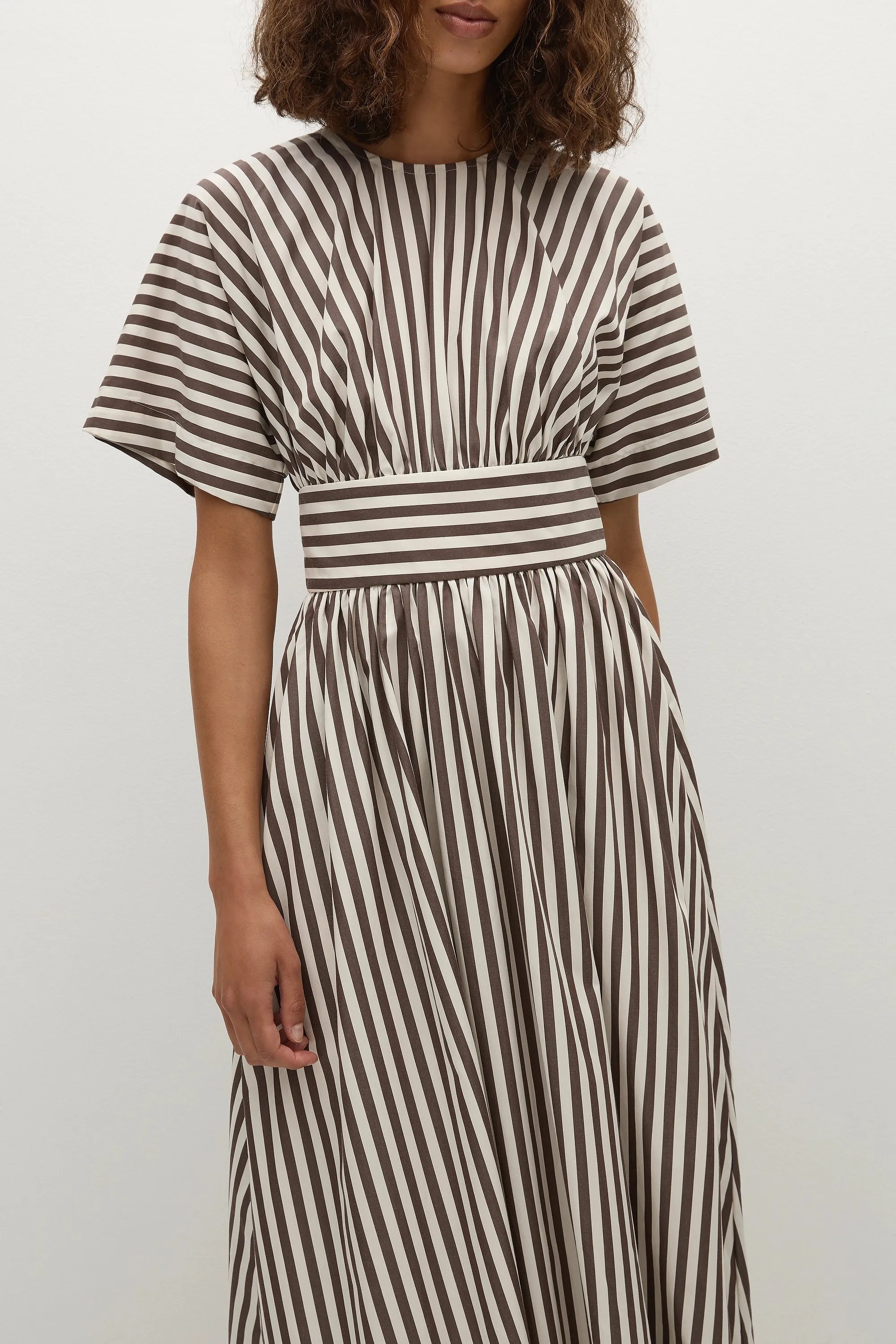 Oda Maxi Dress Norway Stripe Espresso - Final Sale sold by Faithfull the Brand product image thumbnail 2