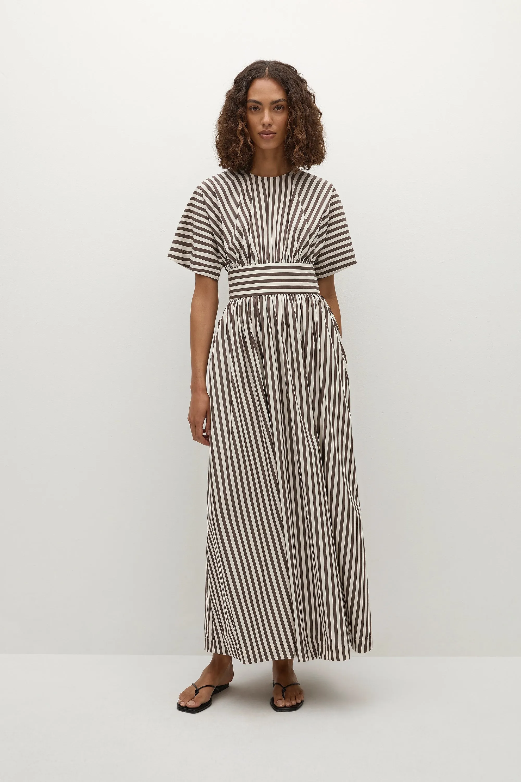 Oda Maxi Dress Norway Stripe Espresso - Final Sale sold by Faithfull the Brand