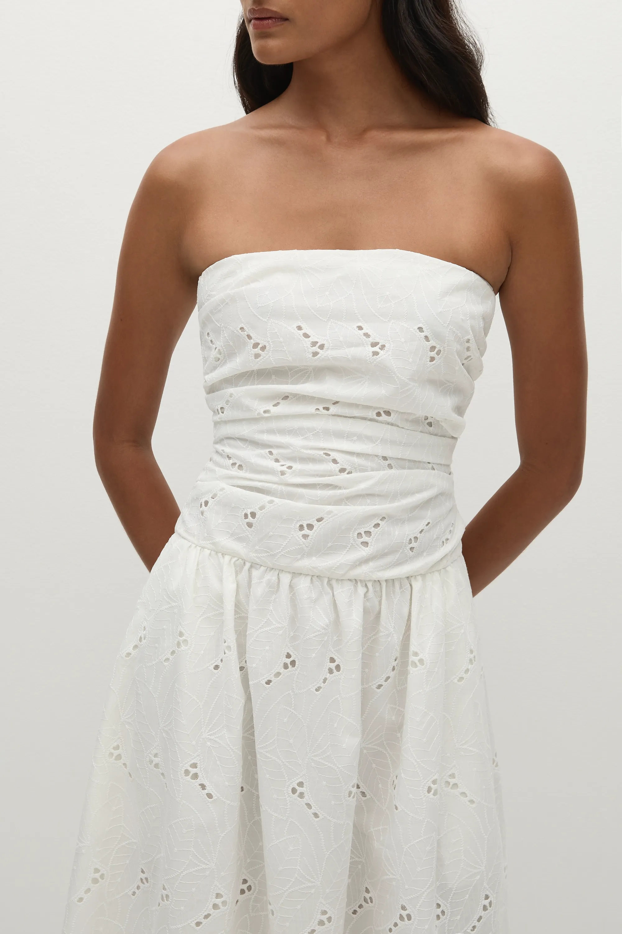 Moa Maxi Dress Birgitta Broderie Anglaise White - Final Sale sold by Faithfull the Brand product image thumbnail 4